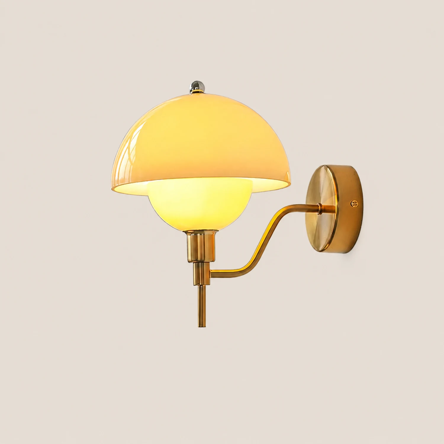 French Mushroom Glass Wall Lamp - Lumpaz