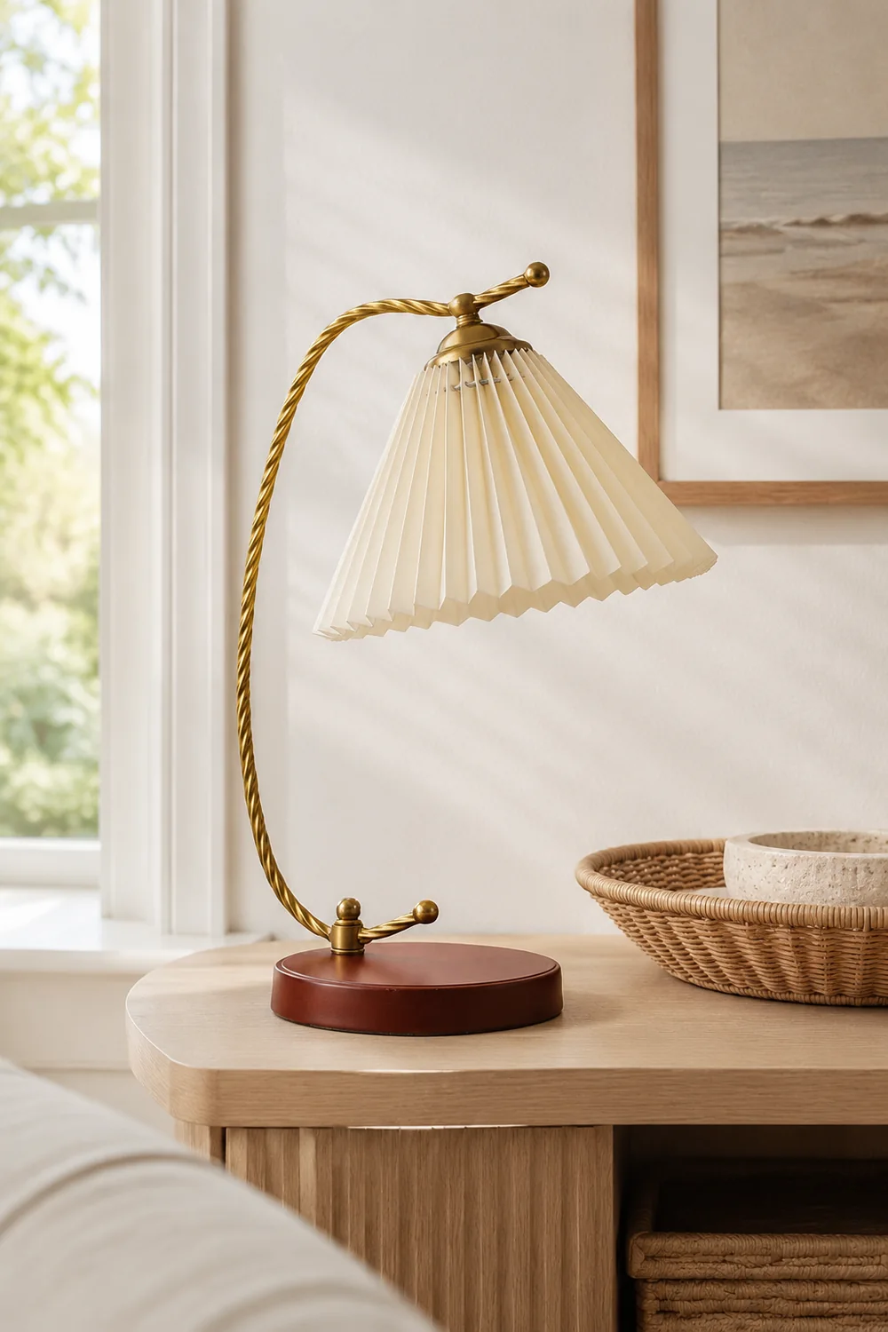 Dotty Retro Pleated Table Lamp - Lumpaz