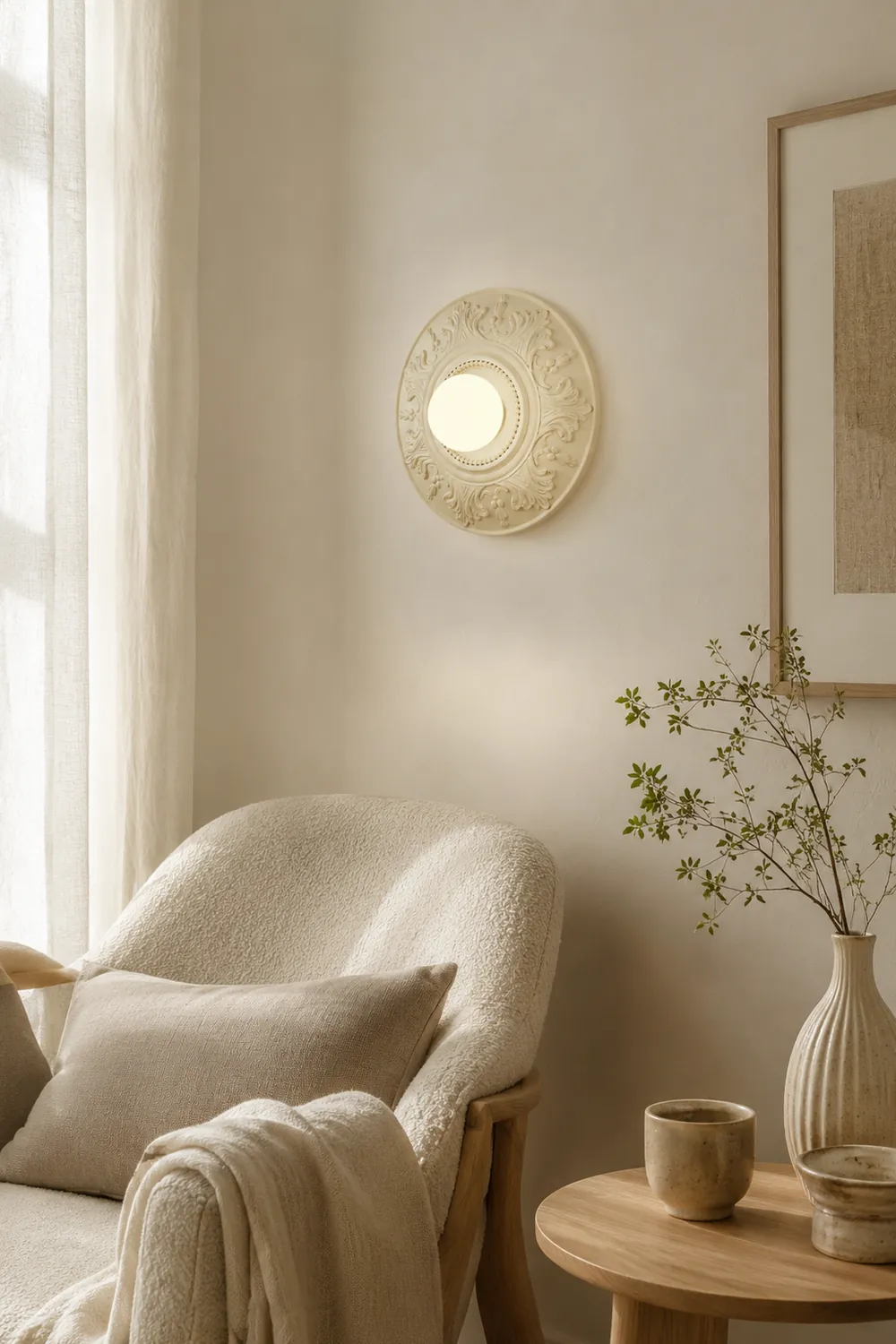 Cream Style Glass Milky Coffee Wall Light Fixtures - Lumpaz