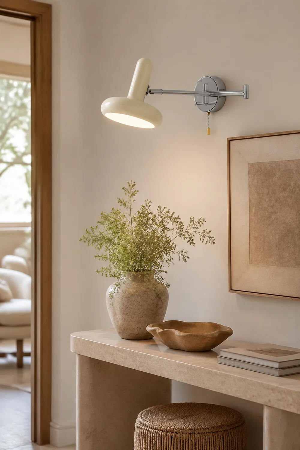 Retro Capsule White Swing Arm Wall Lamp - Lumpaz