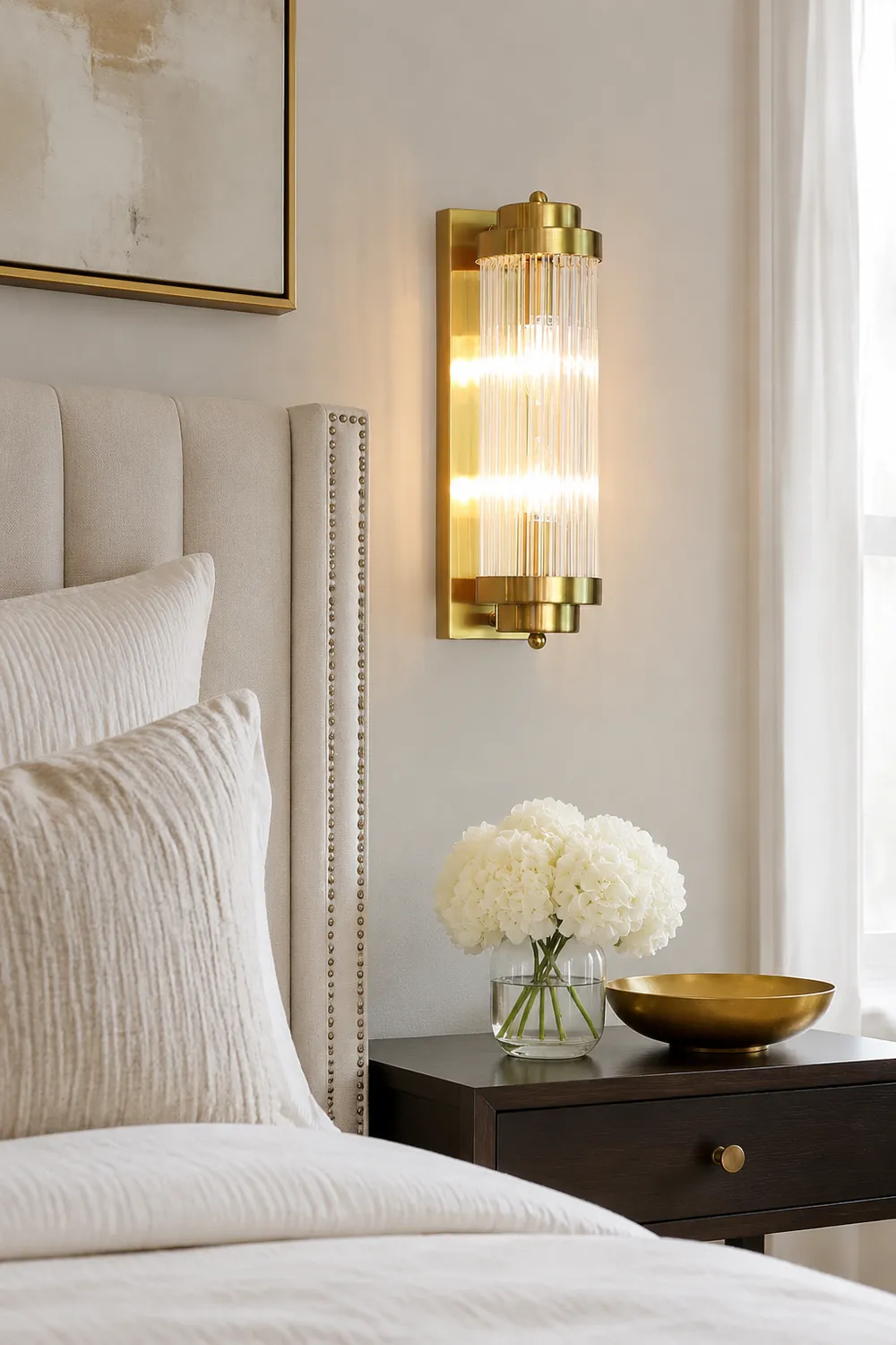 Crystal Pillar Metal Wall Lamp - Lumpaz