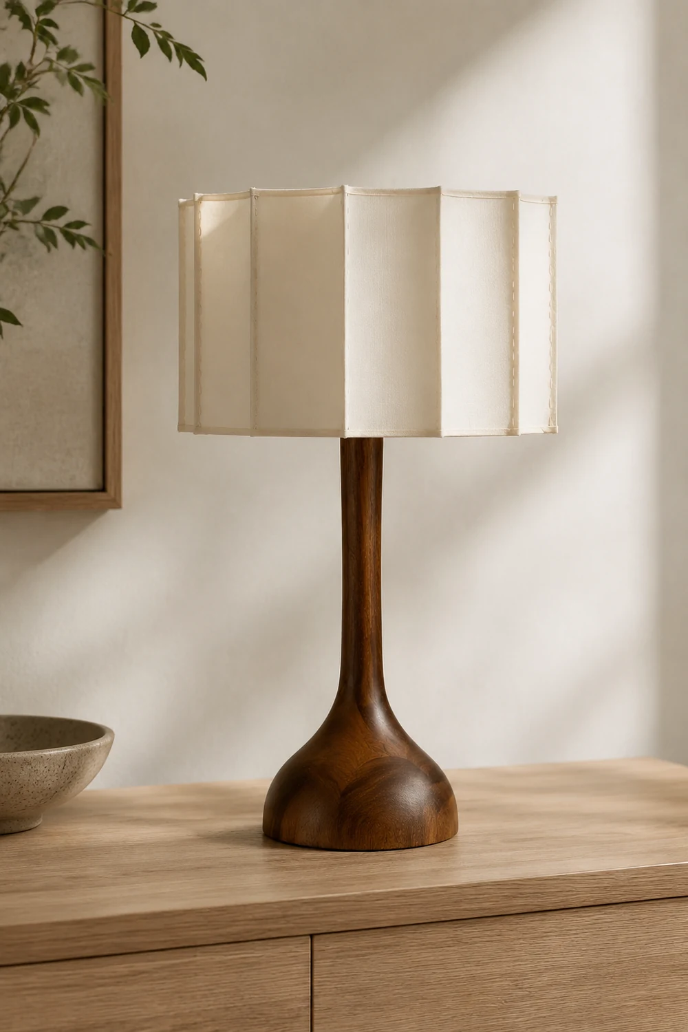 Wabi Sabi Designer Wood Table Lamp - Lumpaz