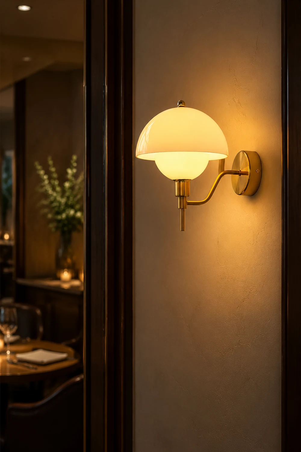 French Mushroom Glass Wall Lamp - Lumpaz