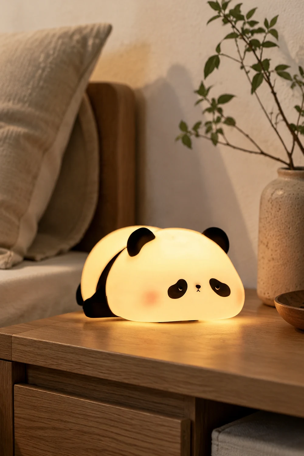 Panda Led Silicone Bedroom Night Light Table Lamp - Lumpaz