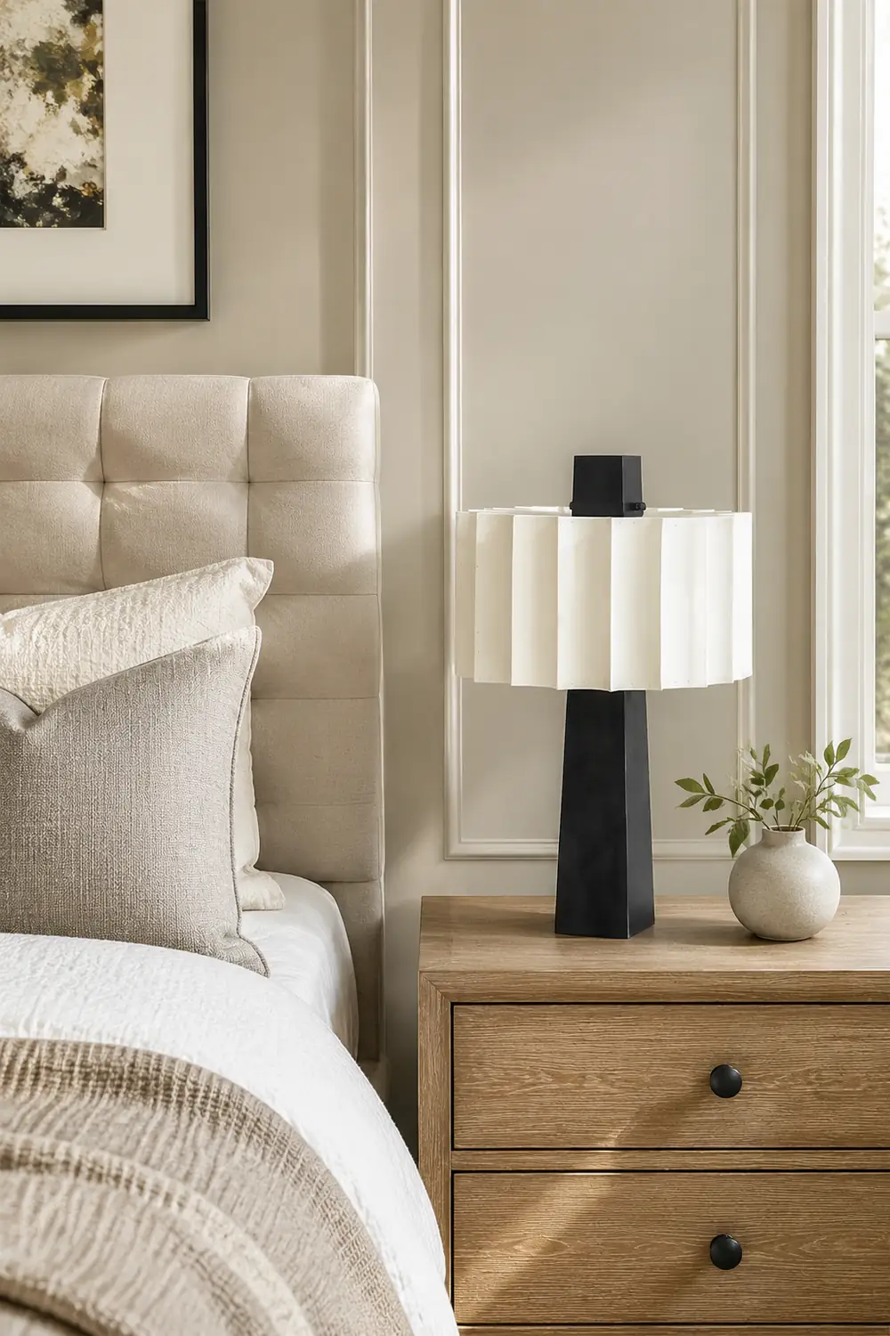 Creative Designer Black & White Decorative Table Lamp - Lumpaz