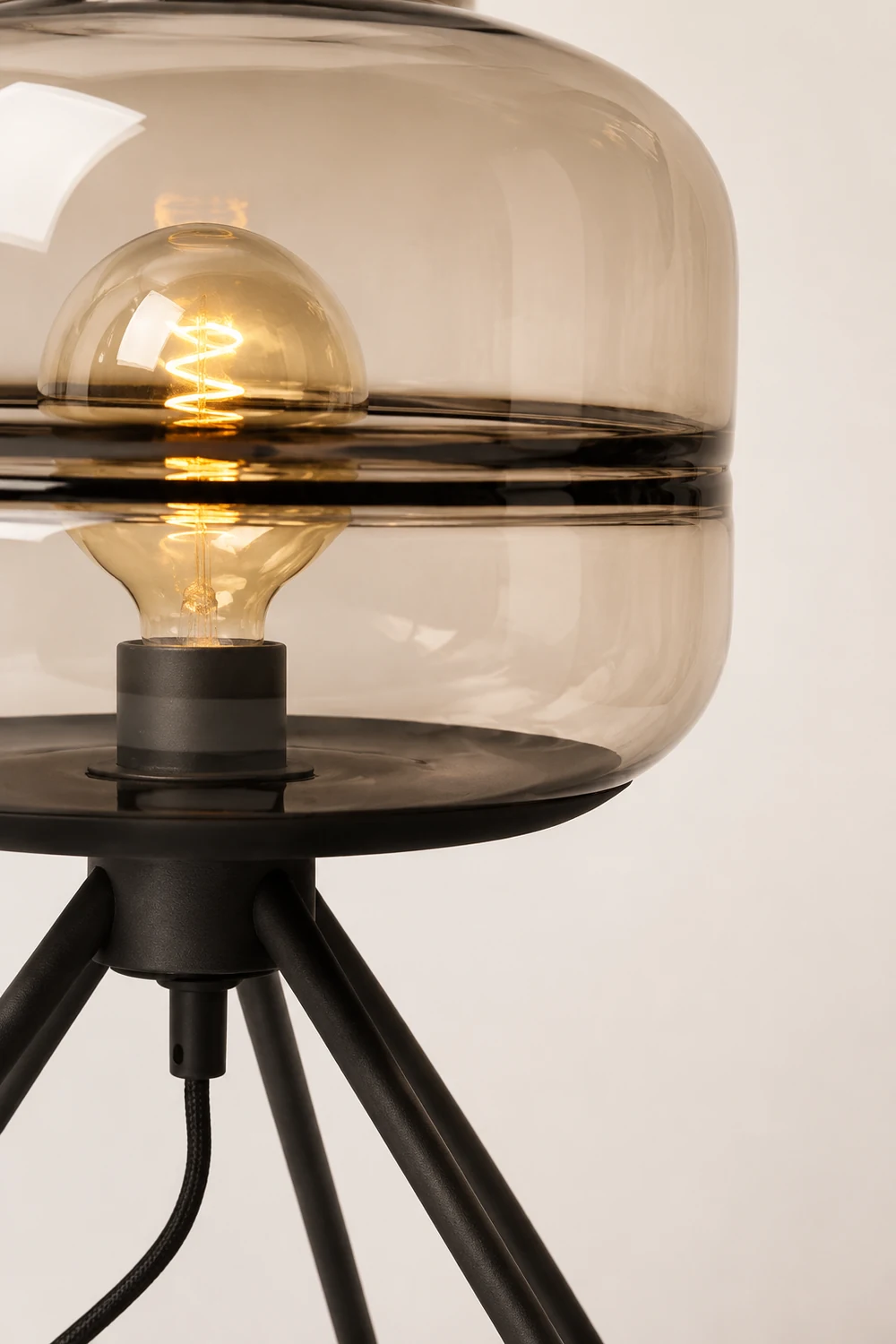 Modern Designer Glass Shade Table Lamp - Lumpaz