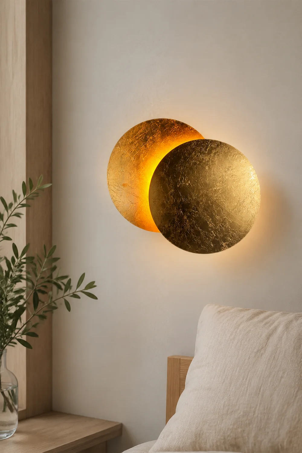 Modern Round Circle Creative Rotating Wall Light - Lumpaz