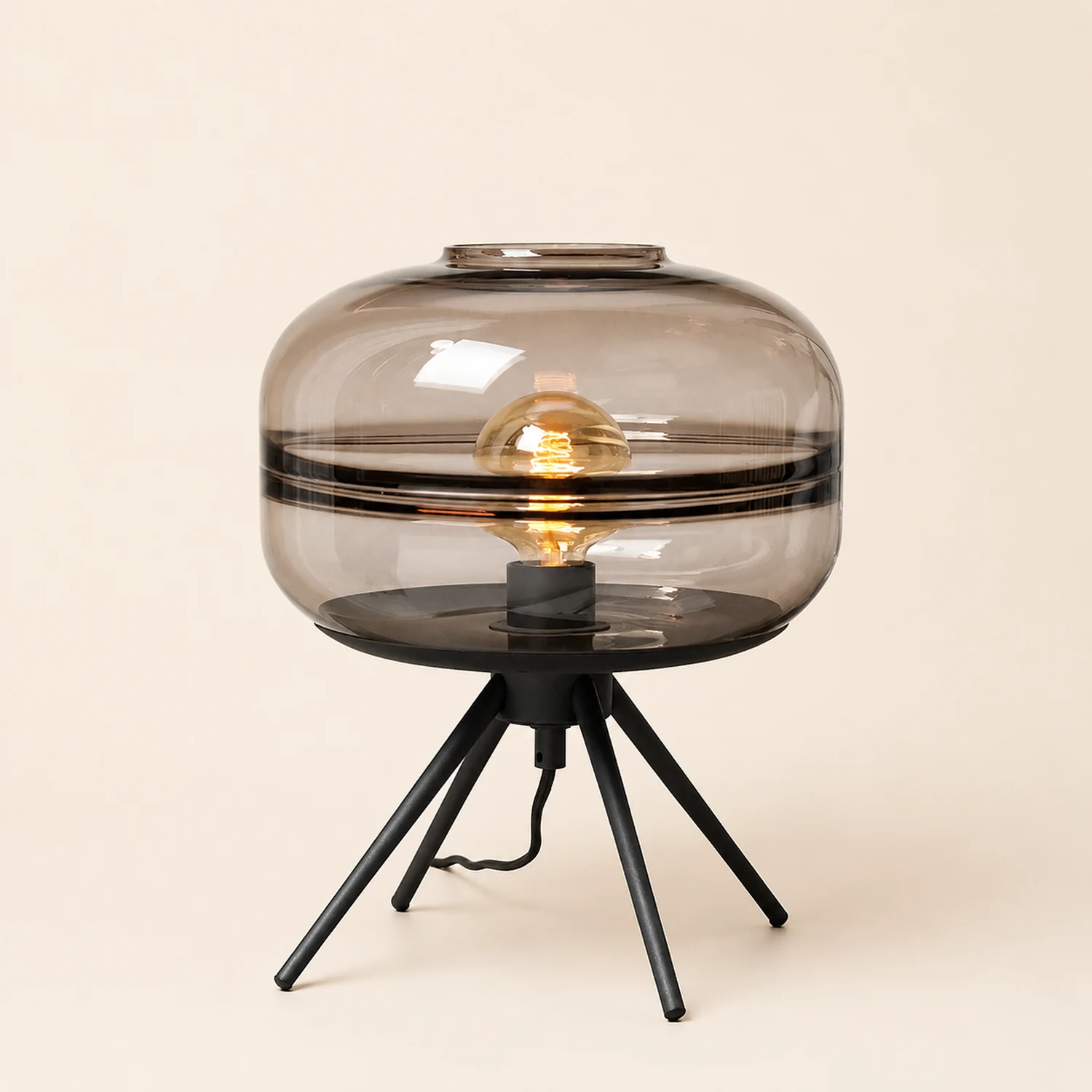Modern Designer Glass Shade Table Lamp - Lumpaz