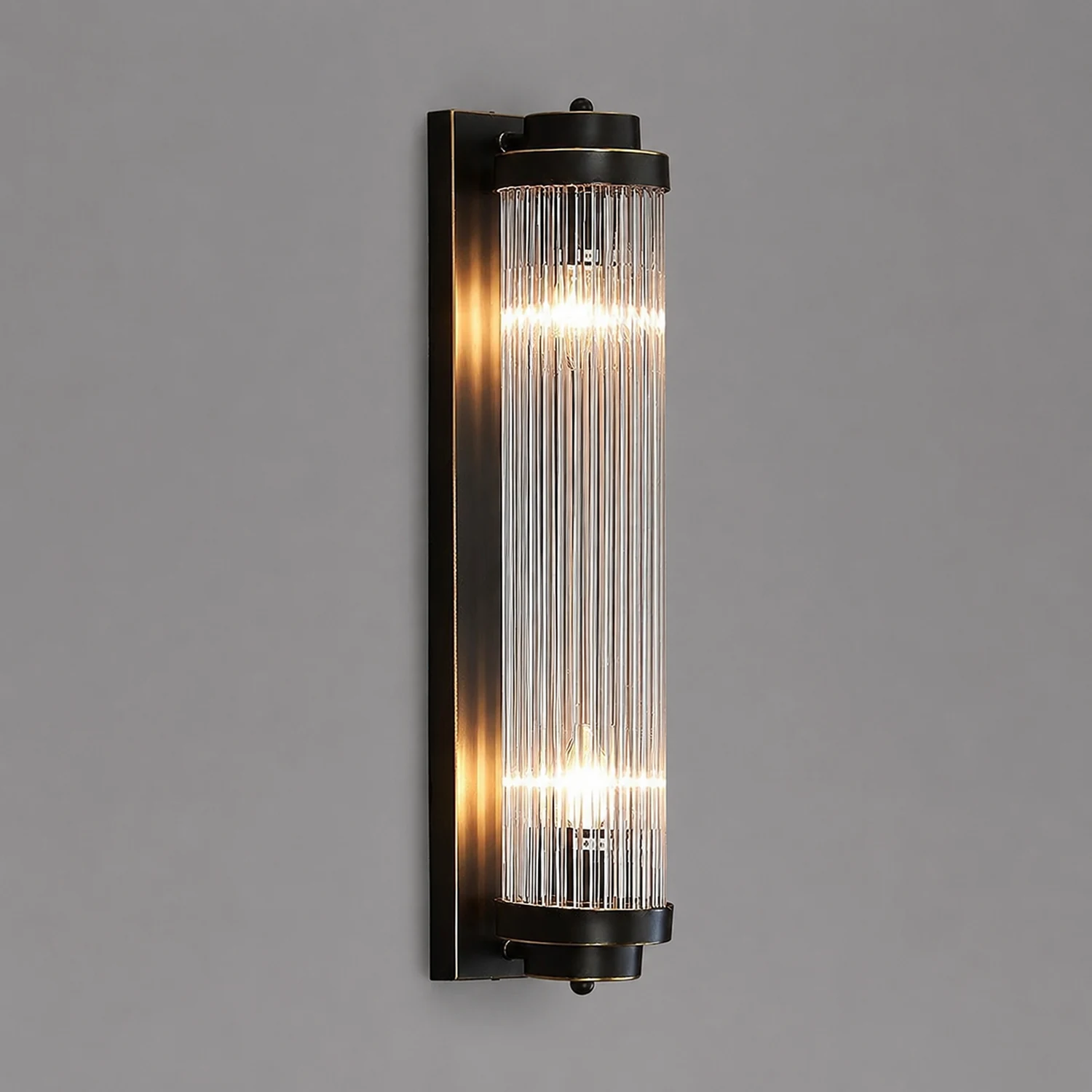 Crystal Pillar Metal Wall Lamp - Lumpaz