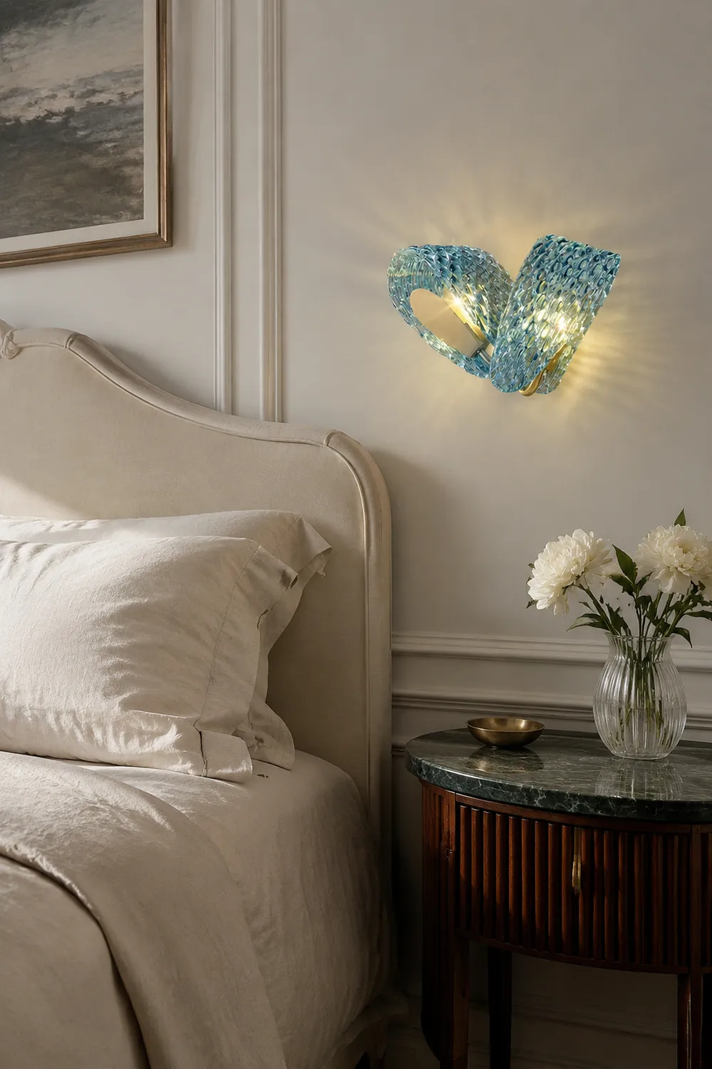 Retro Luxury Glass Blue Wall Lamp - Lumpaz