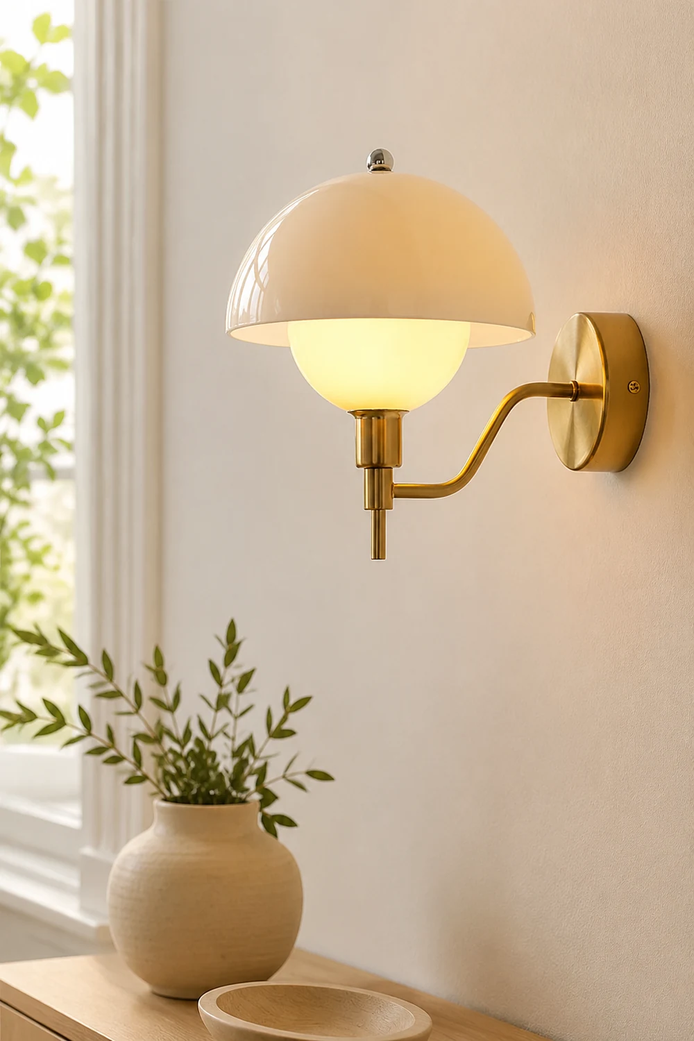 French Mushroom Glass Wall Lamp - Lumpaz