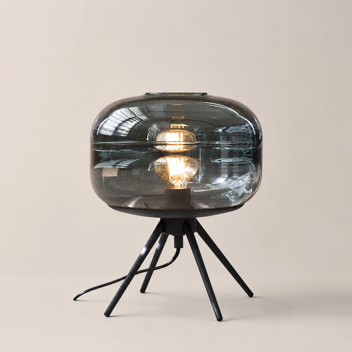 Modern Designer Glass Shade Table Lamp - Lumpaz