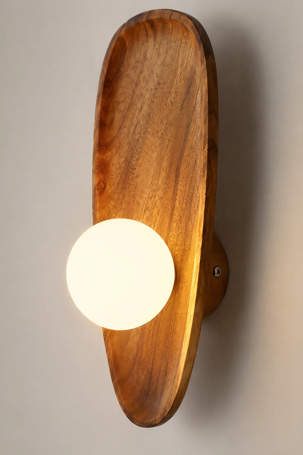 Minimalist Solid Wood Wall Sconce - Lumpaz
