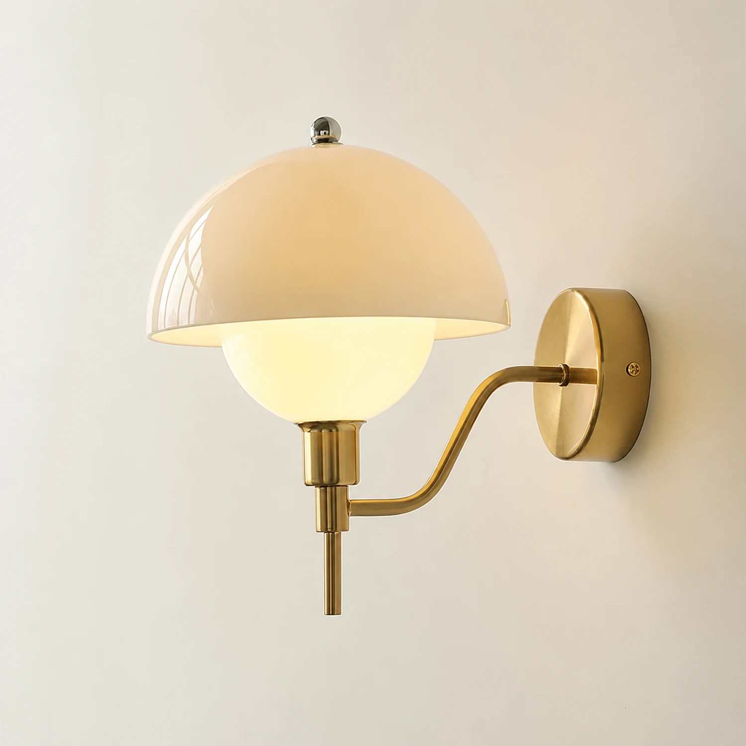 French Mushroom Glass Wall Lamp - Lumpaz