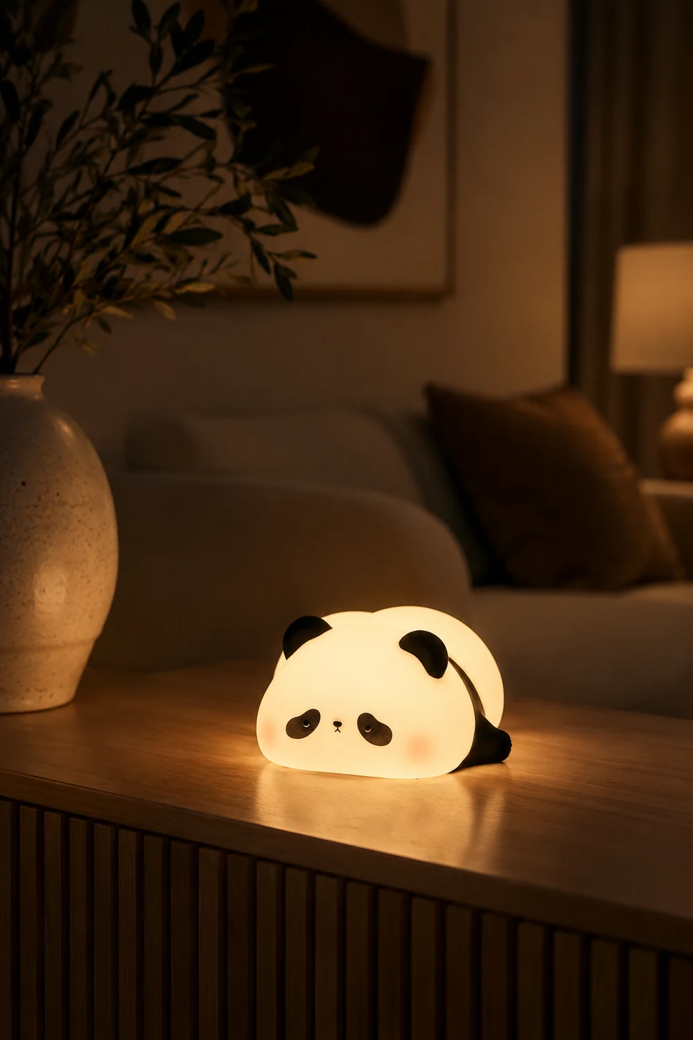 Panda Led Silicone Bedroom Night Light Table Lamp - Lumpaz