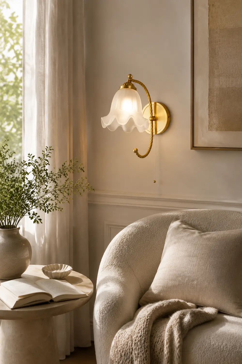 French Living Room Retro Glass Wall Lights - Lumpaz