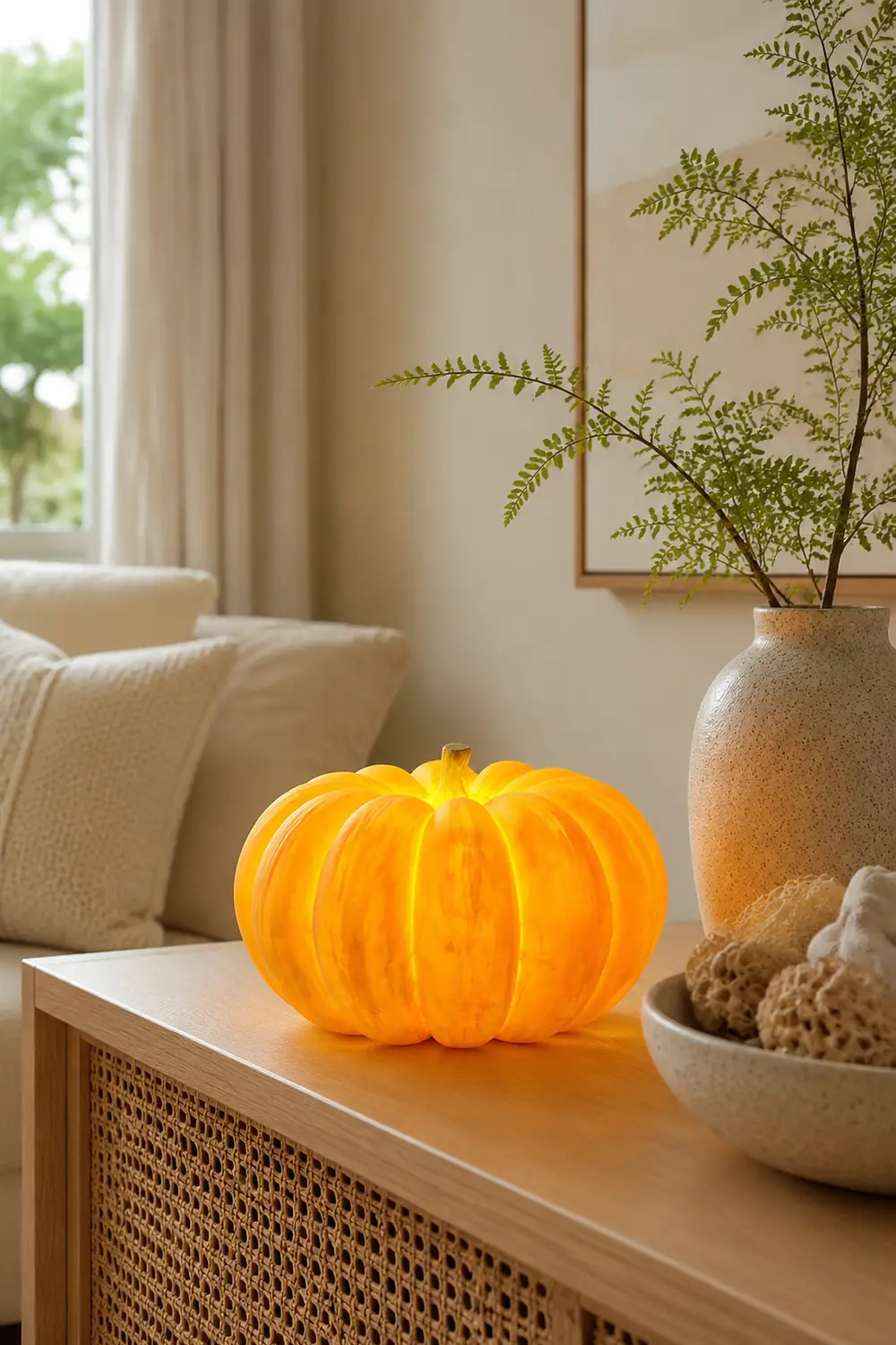Resin Portable Pumpkin Table Light - Lumpaz