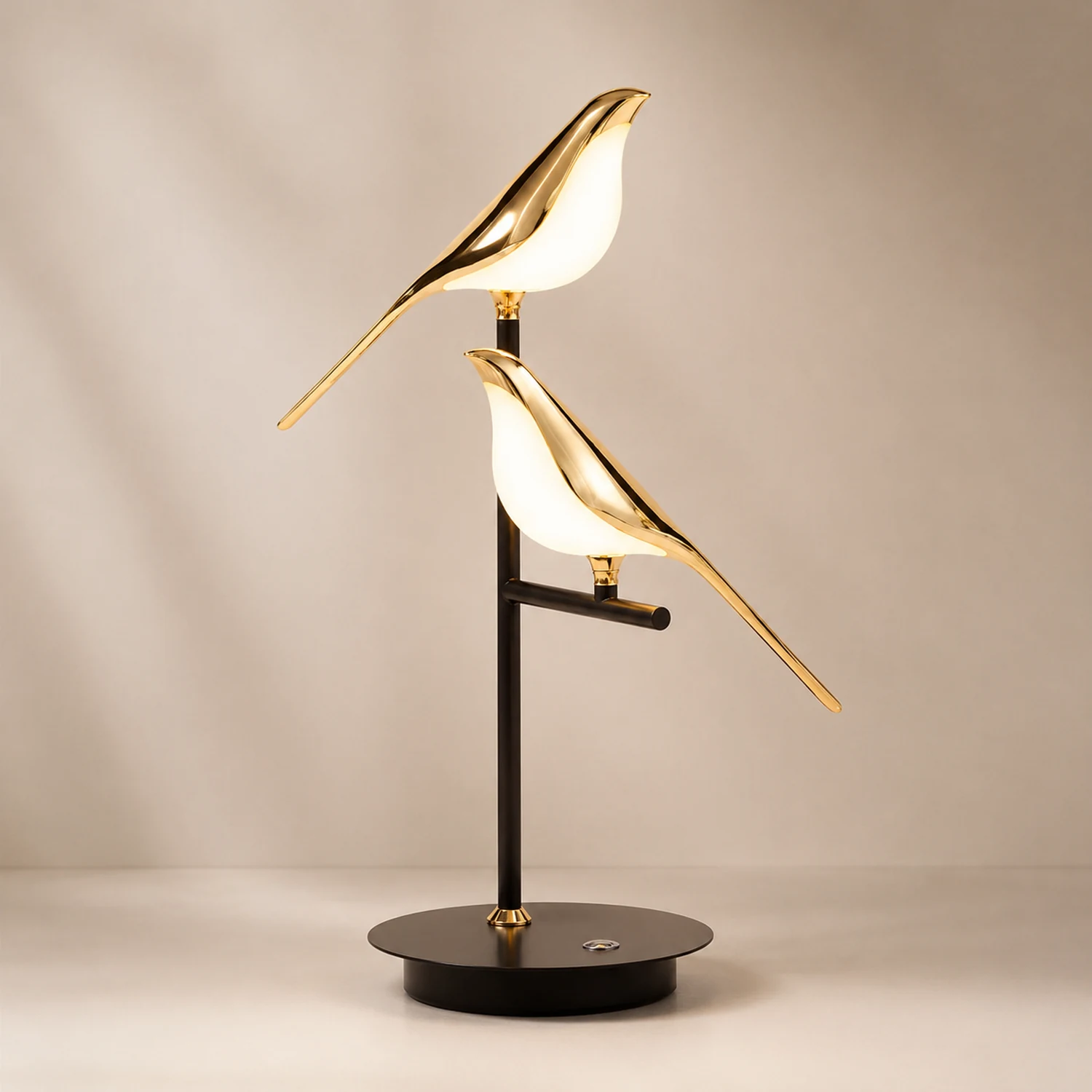 Golden Bird Table Lamp for Bedroom - Lumpaz