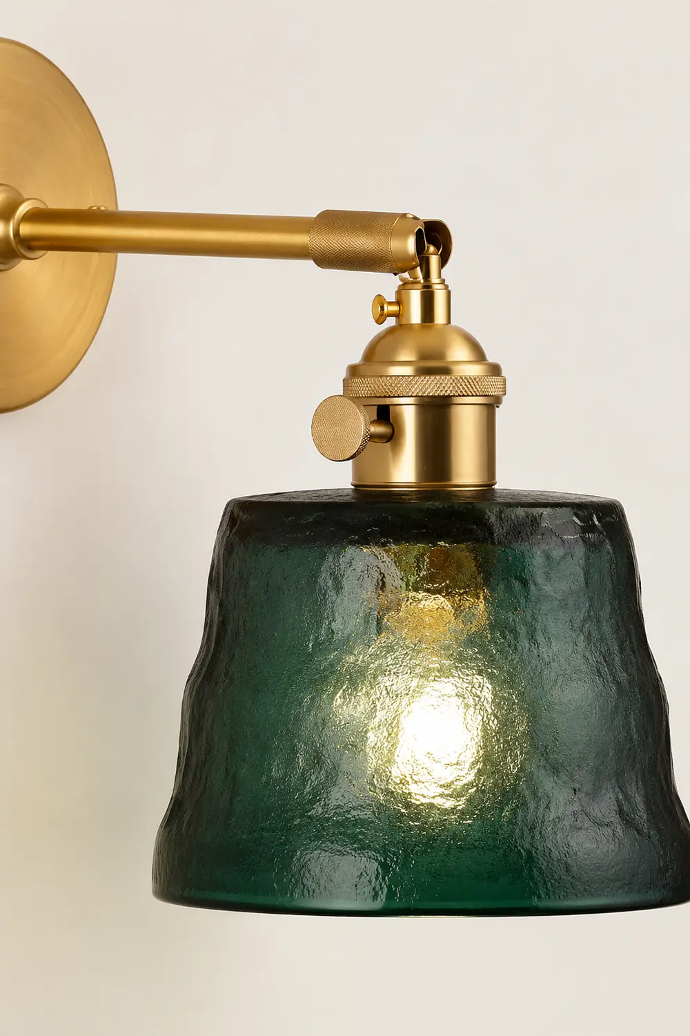Vintage Glass Adjustable Wall Sconce - Lumpaz