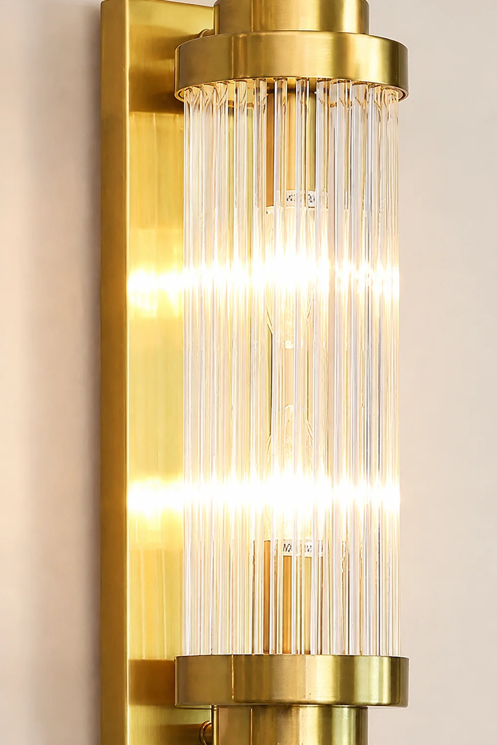 Crystal Pillar Metal Wall Lamp - Lumpaz