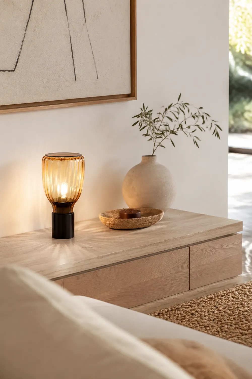 Colorful Bottle Glass Table Lamp - Lumpaz