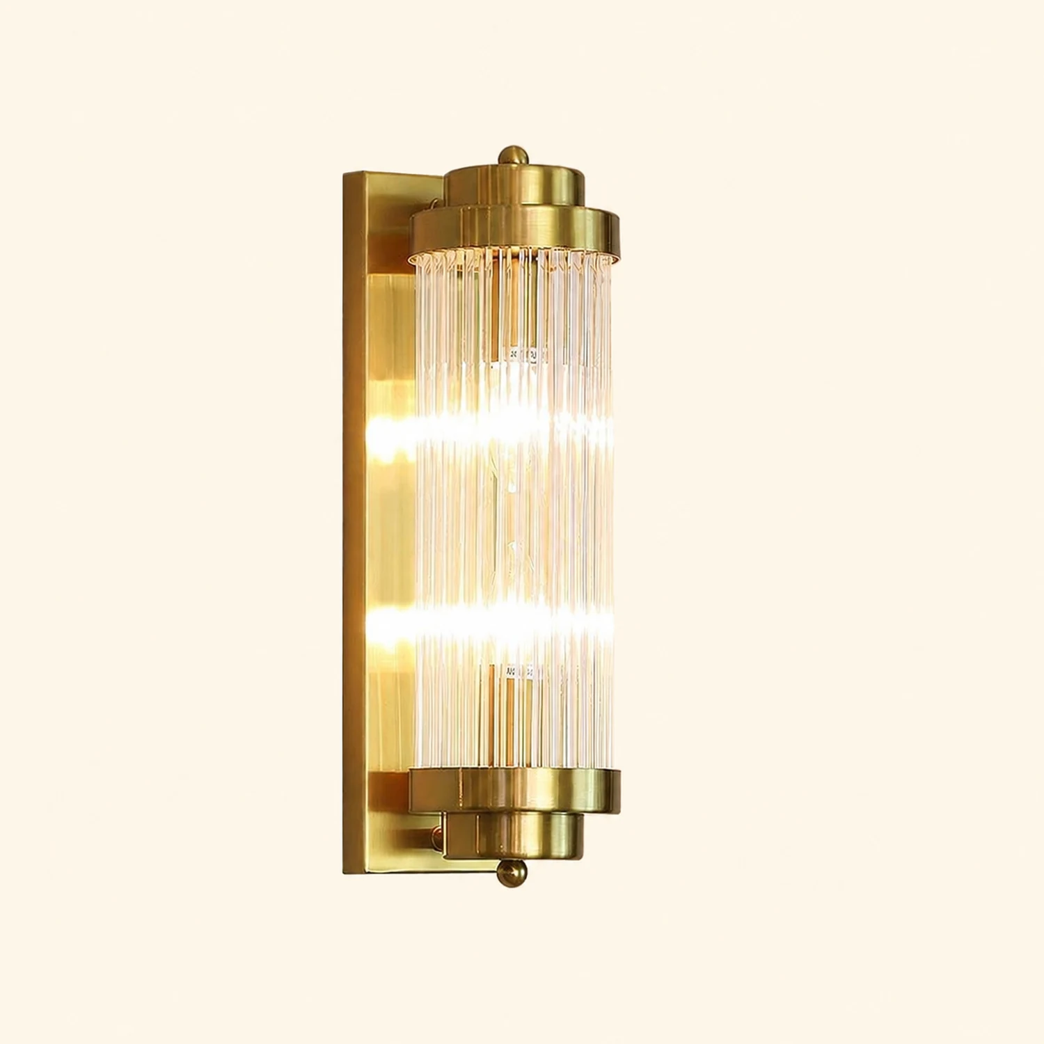 Crystal Pillar Metal Wall Lamp - Lumpaz