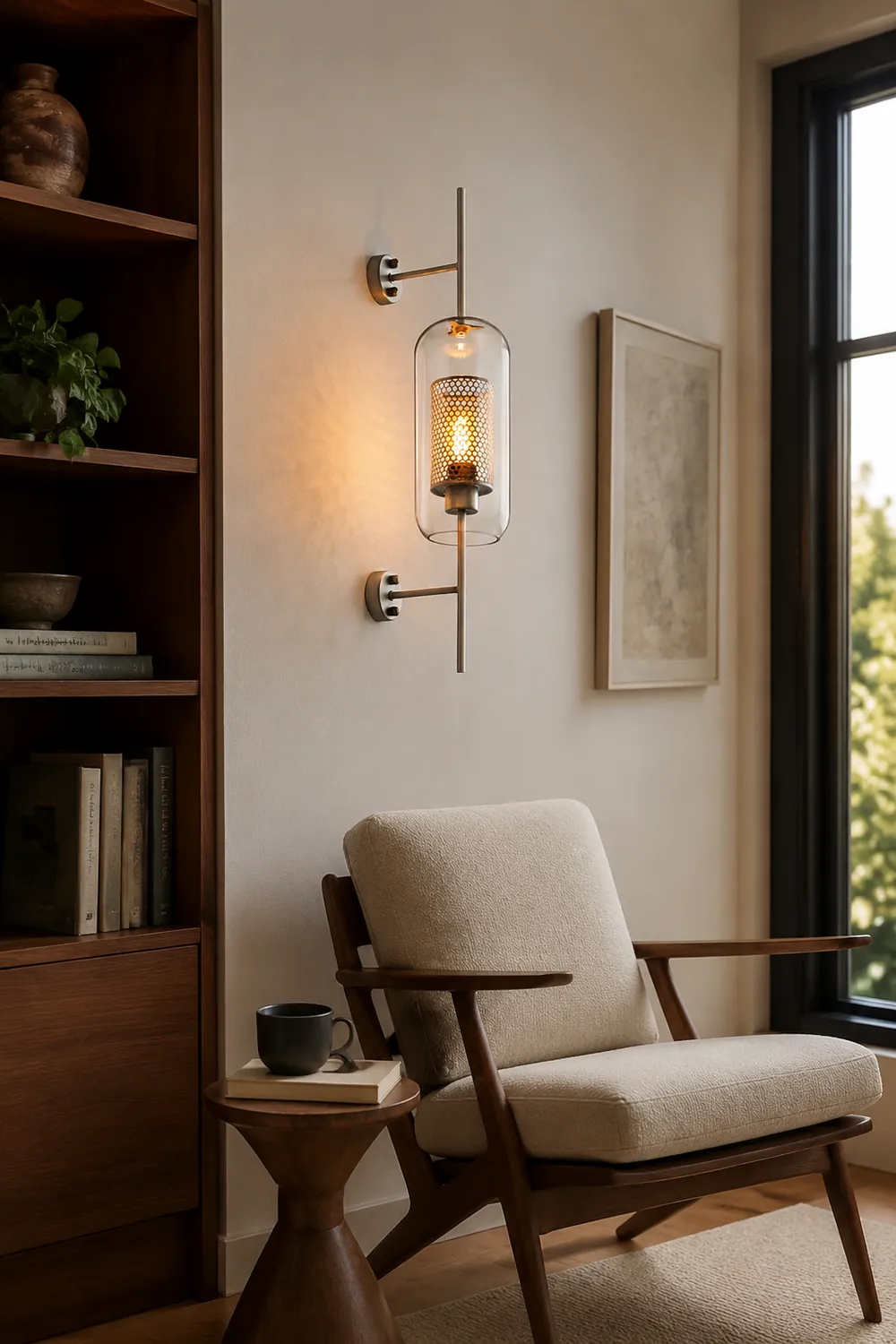 Modern Glass Golden Wall Ball Light Bedside Sconce - Lumpaz