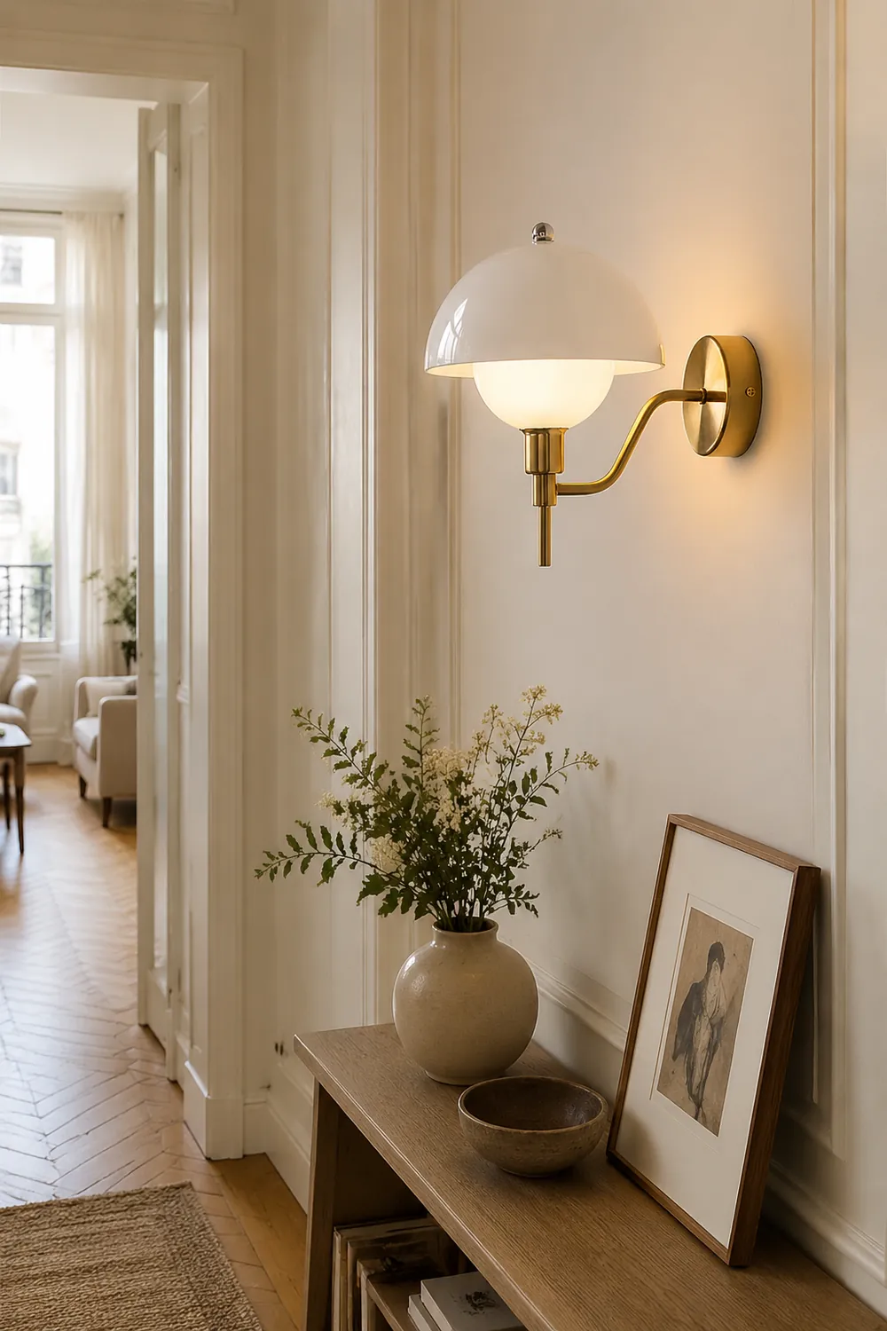 French Mushroom Glass Wall Lamp - Lumpaz