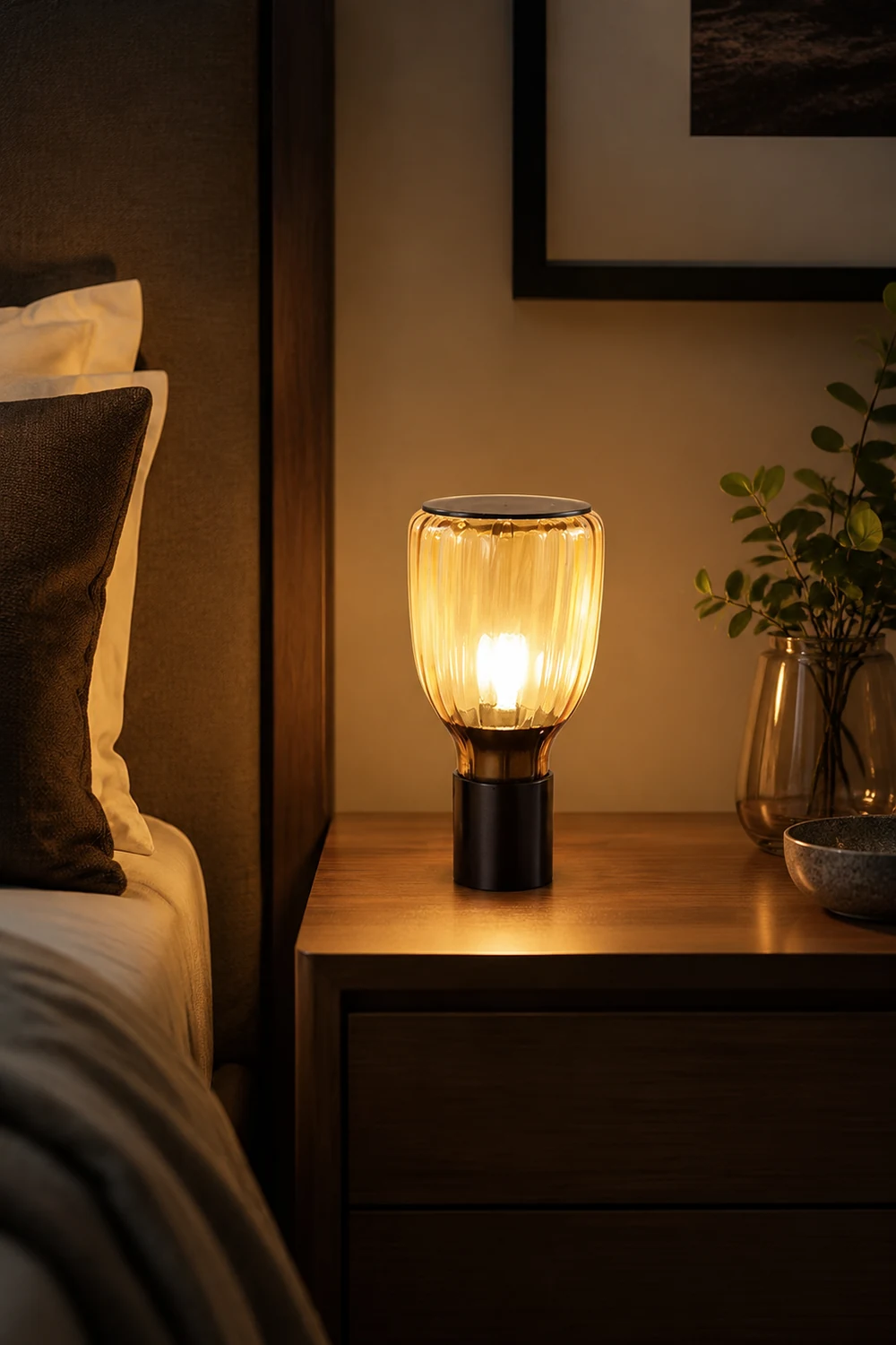 Colorful Bottle Glass Table Lamp - Lumpaz