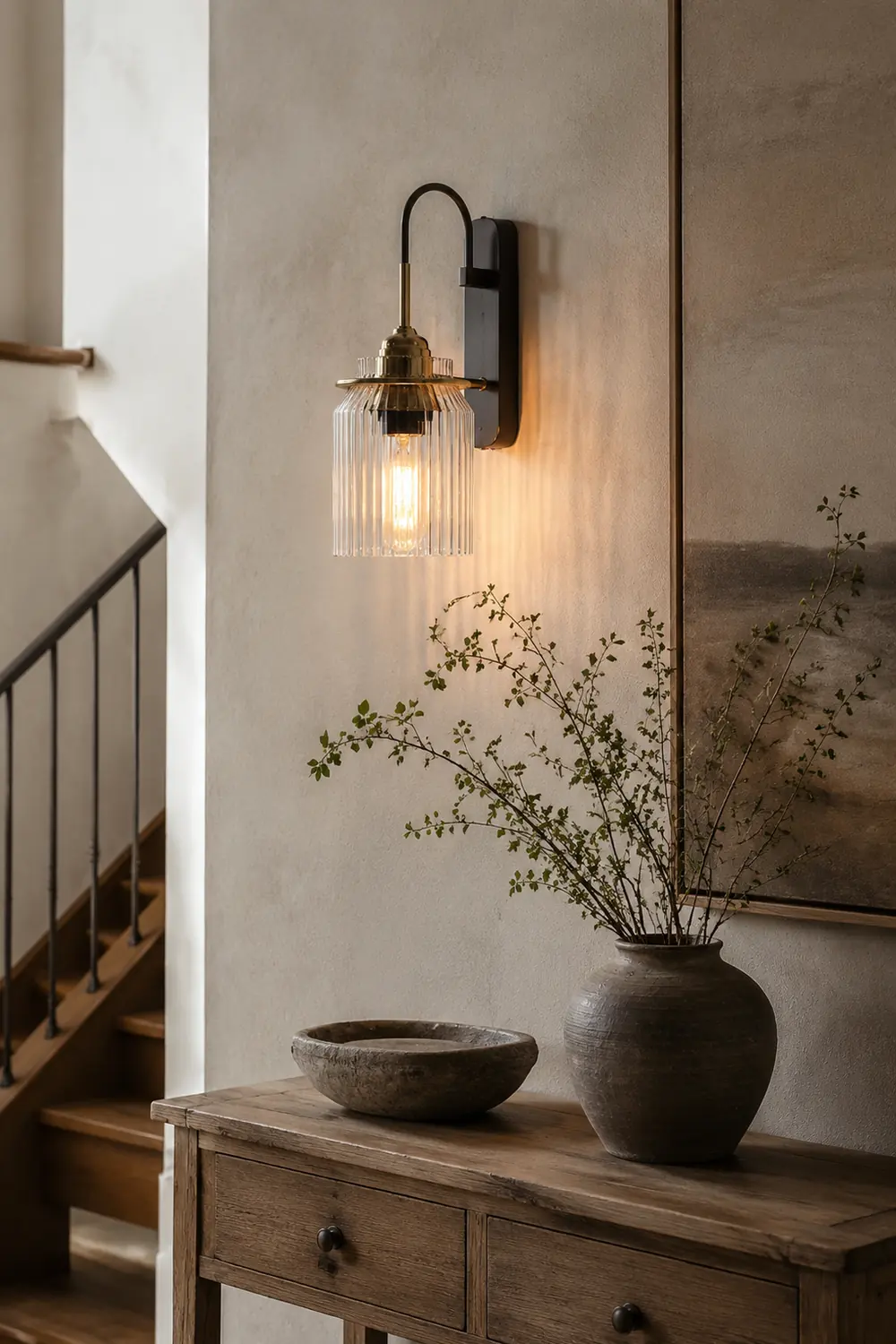 Industria Glass Shade Funnel Wall Lamps - Lumpaz