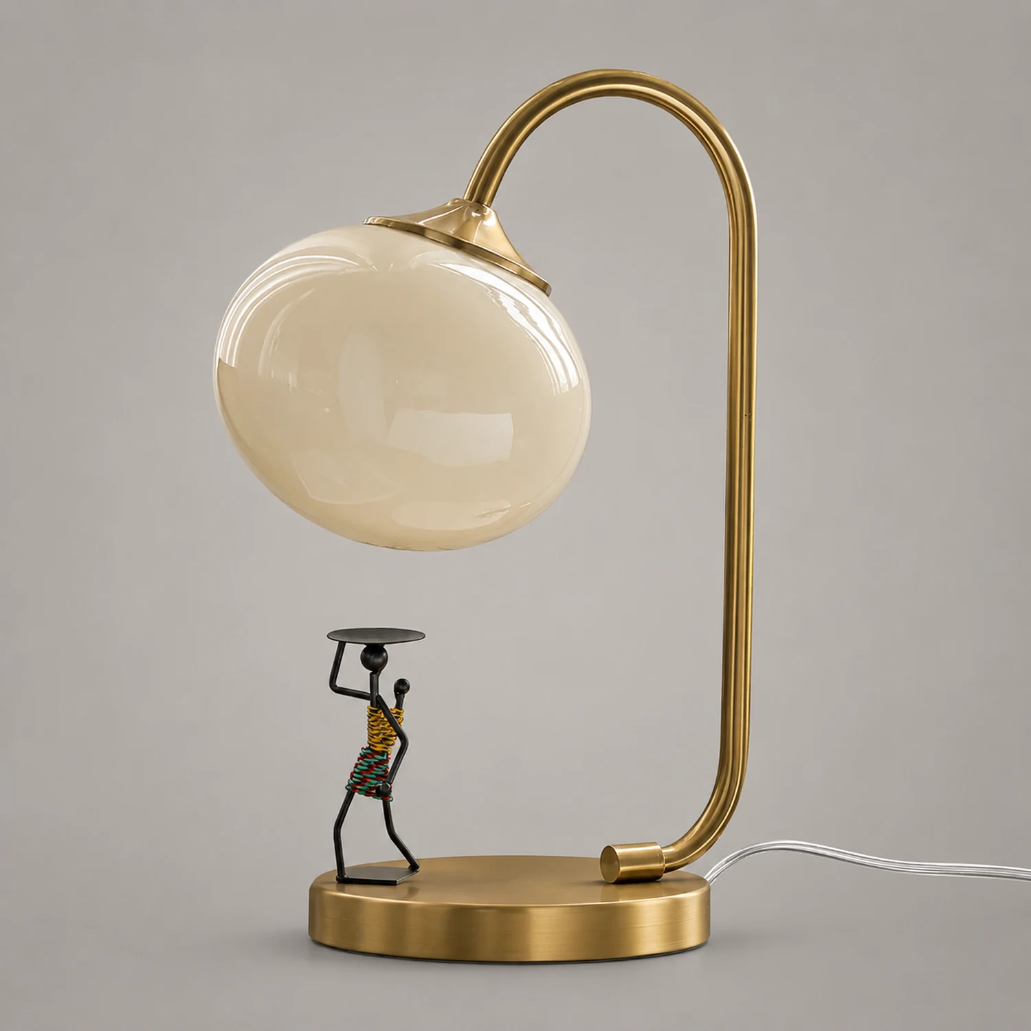 Marshmallow Metal Glass Table Lamp - Lumpaz