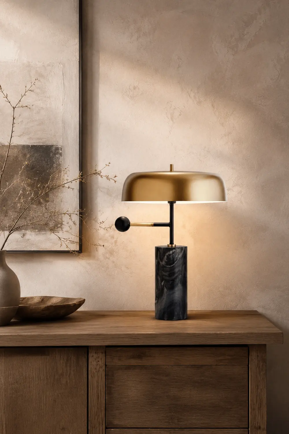 Modern Tall Black Table Lamp Design Beside Lamp - Lumpaz