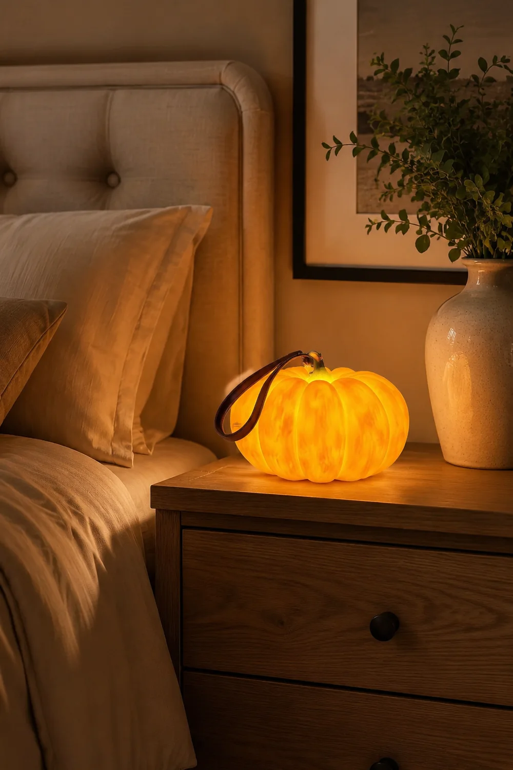 Resin Portable Pumpkin Table Light - Lumpaz