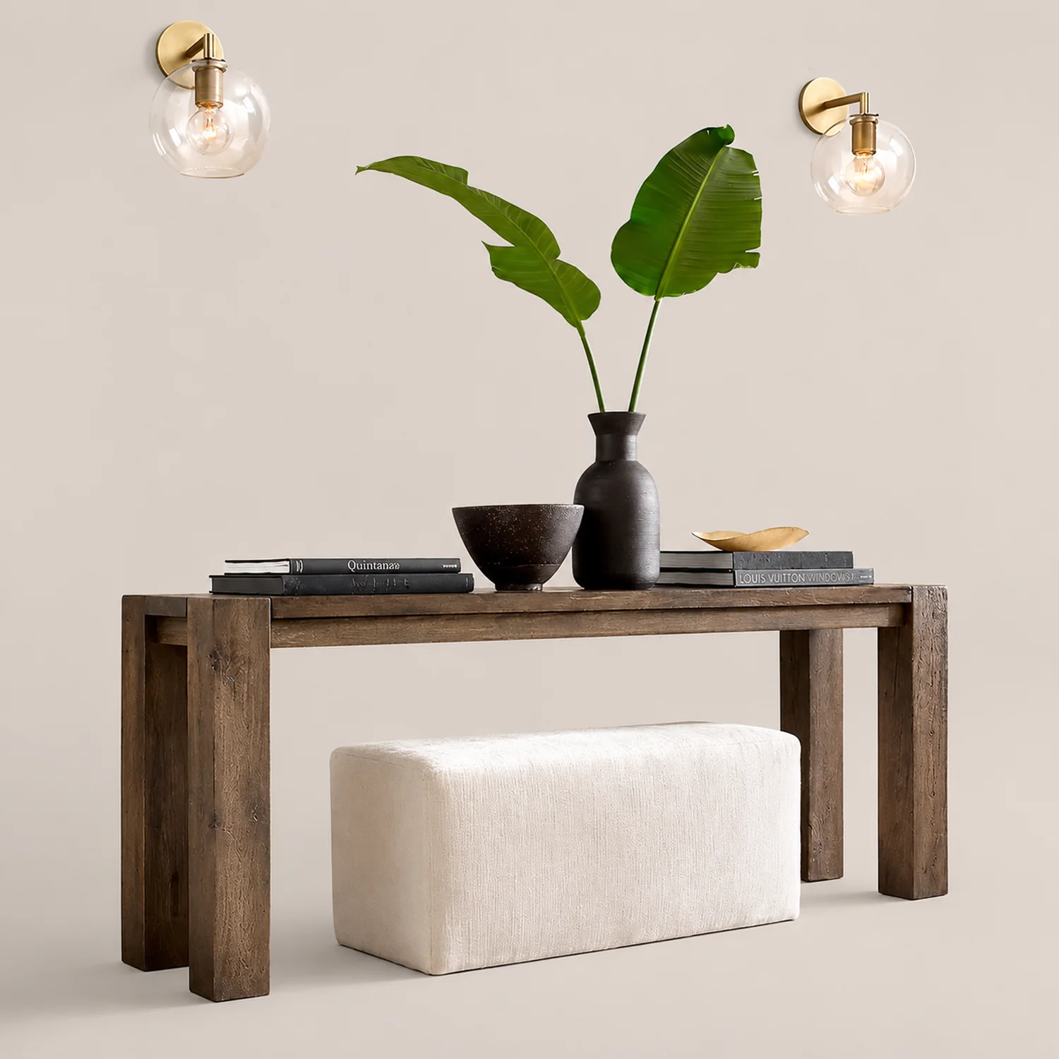 Armed Retro Brass Wall Sconce - Lumpaz