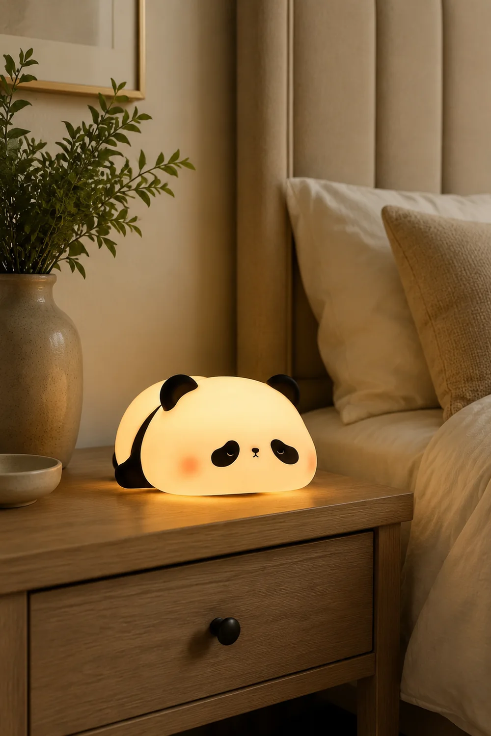 Panda Led Silicone Bedroom Night Light Table Lamp - Lumpaz