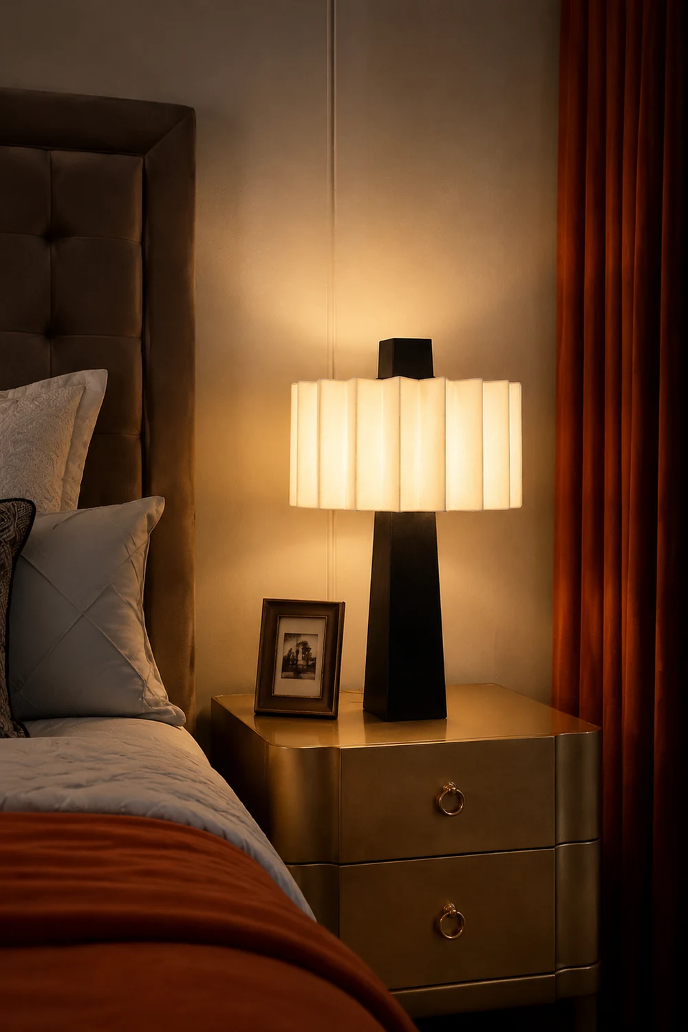 Creative Designer Black & White Decorative Table Lamp - Lumpaz
