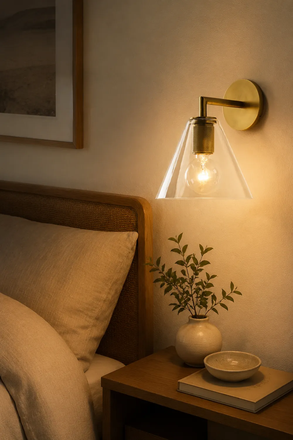 Armed Retro Brass Wall Sconce - Lumpaz