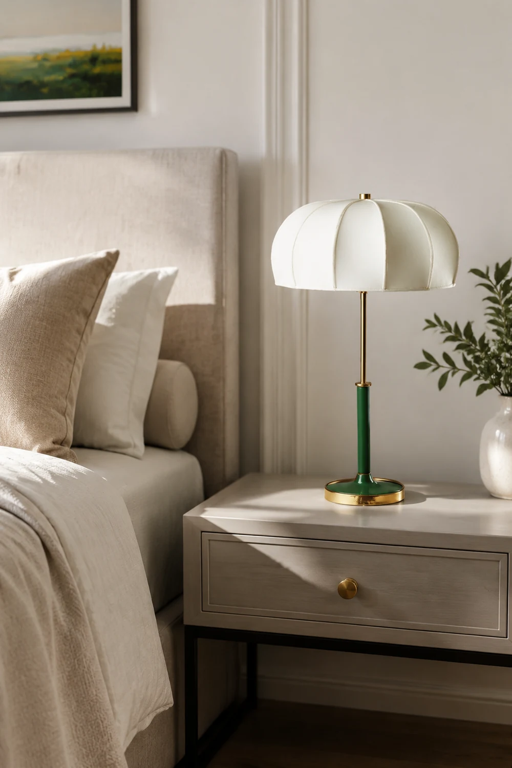 Fabric Table Lamp Decor E27 Bedside Table Light - Lumpaz
