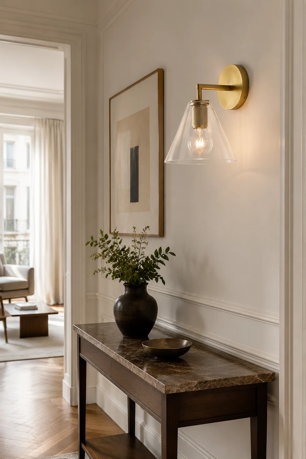 Armed Retro Brass Wall Sconce - Lumpaz
