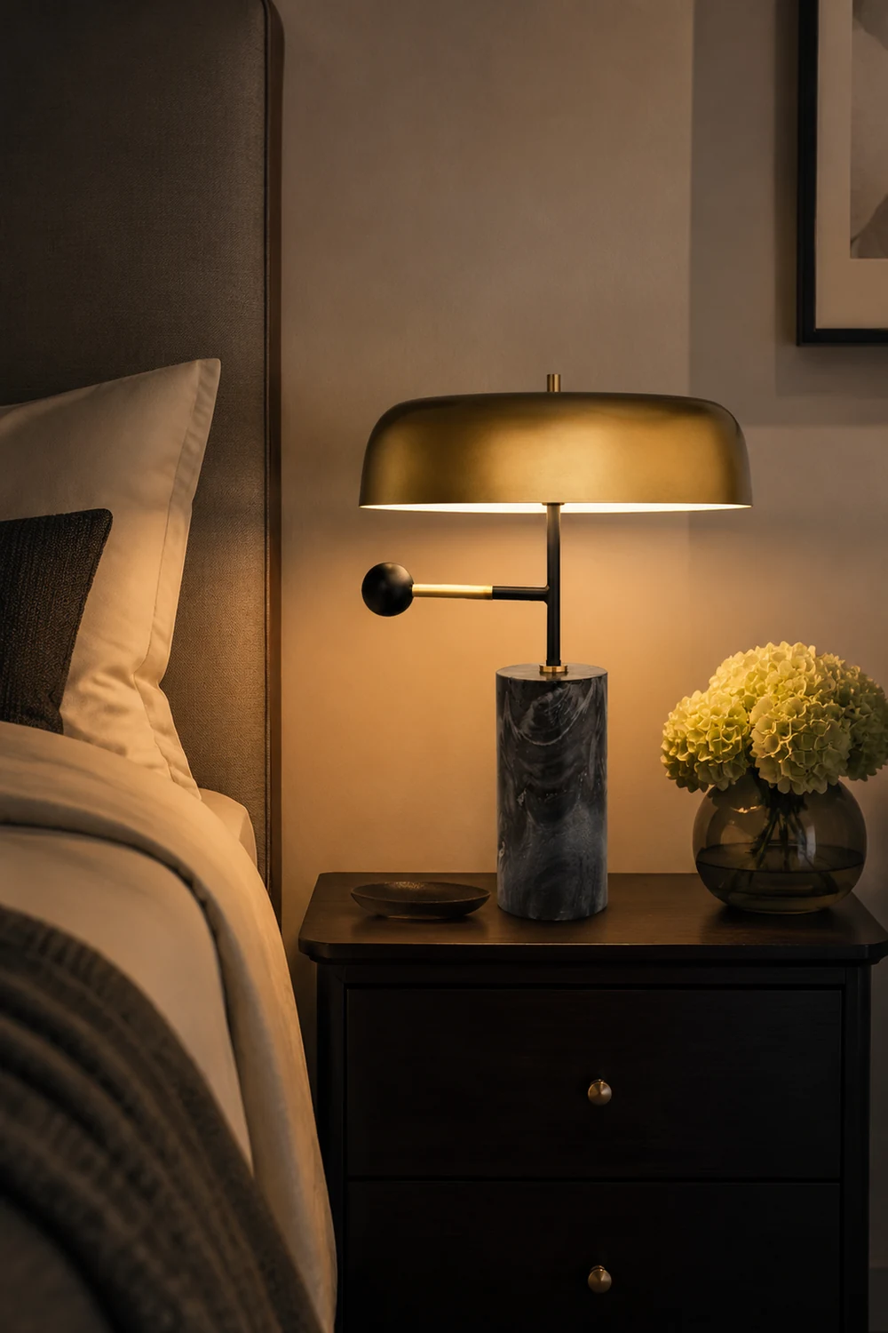 Modern Tall Black Table Lamp Design Beside Lamp - Lumpaz