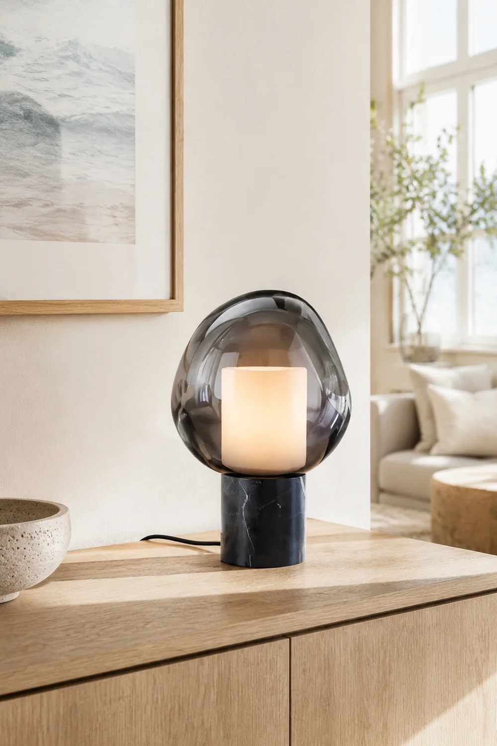 Postmodern Marble Glass Table Lamp - Lumpaz