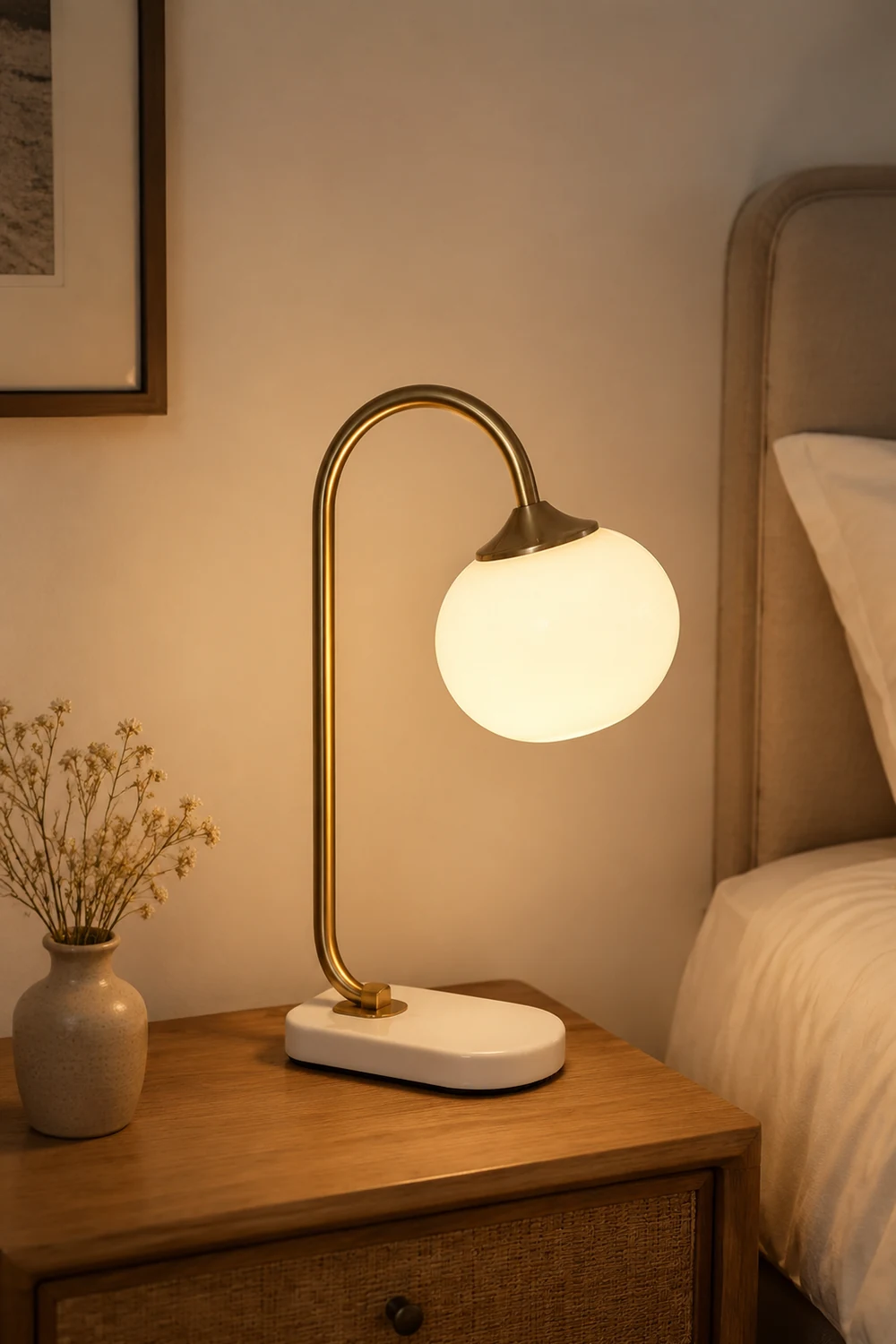 Marshmallow Metal Glass Table Lamp - Lumpaz