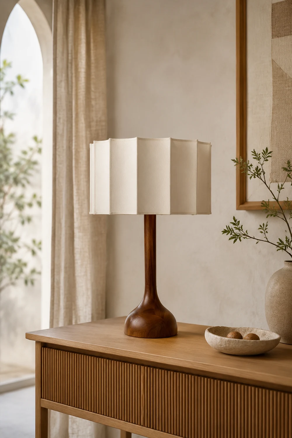 Wabi Sabi Designer Wood Table Lamp - Lumpaz
