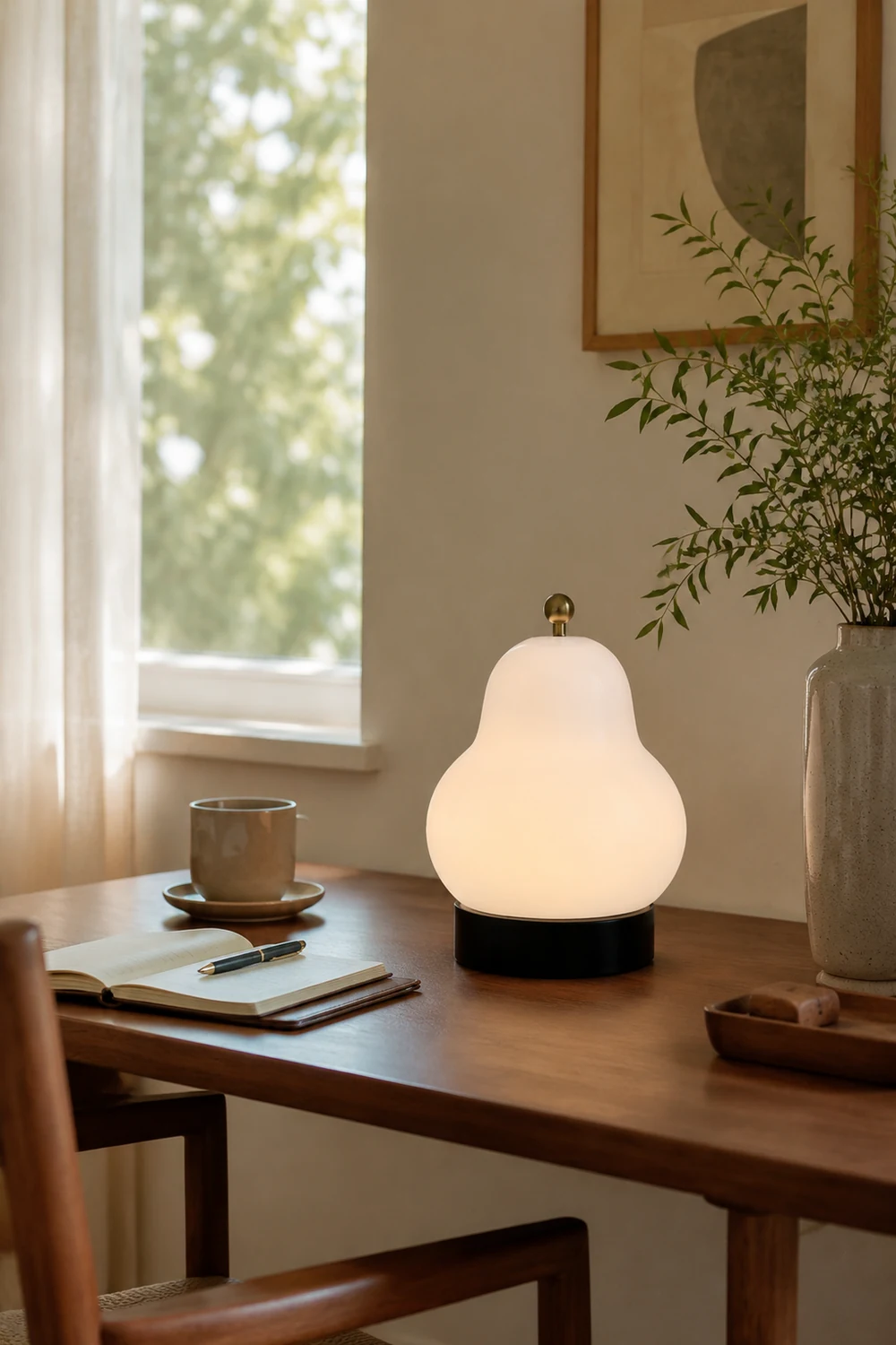 French Cream Pear Touch Portable Table Light - Lumpaz