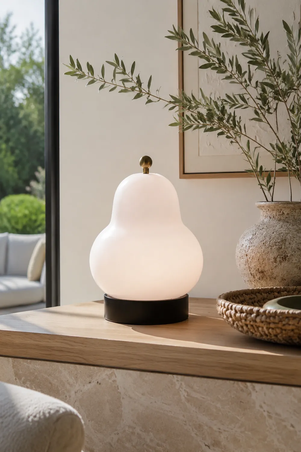 French Cream Pear Touch Portable Table Light - Lumpaz