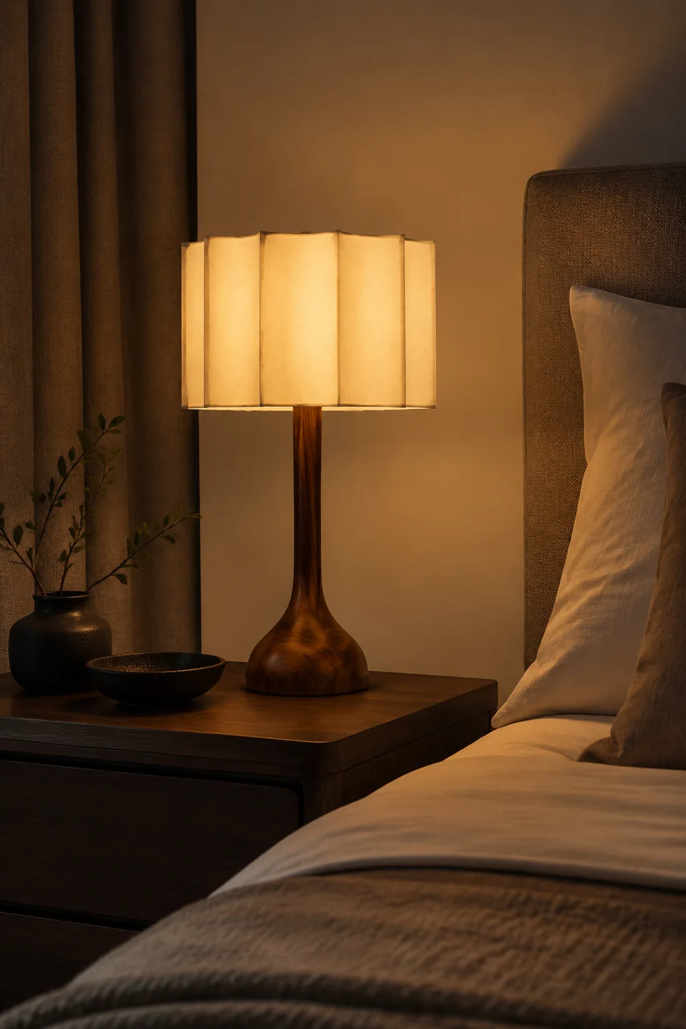 Wabi Sabi Designer Wood Table Lamp - Lumpaz