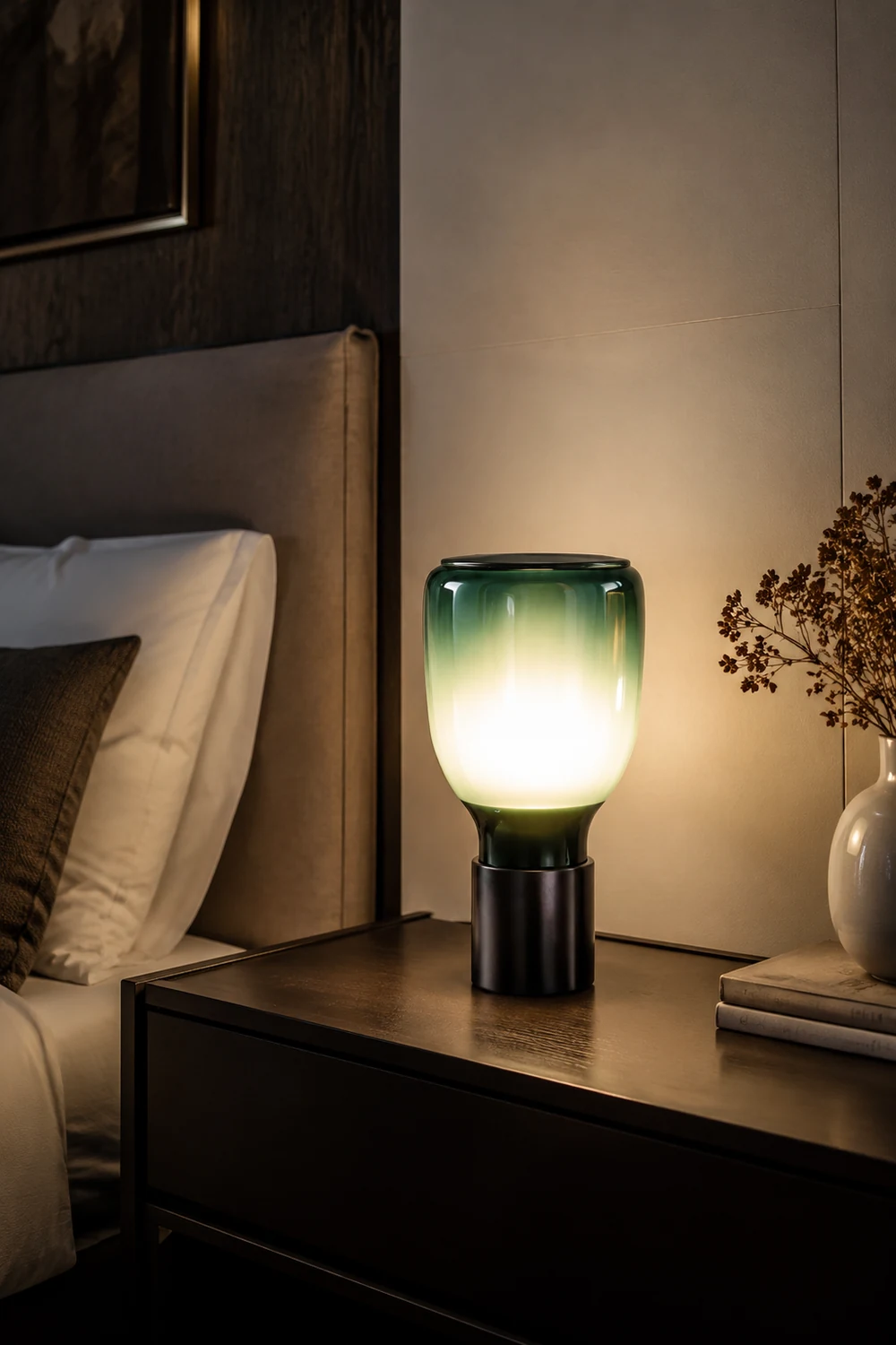 Colorful Bottle Glass Table Lamp - Lumpaz
