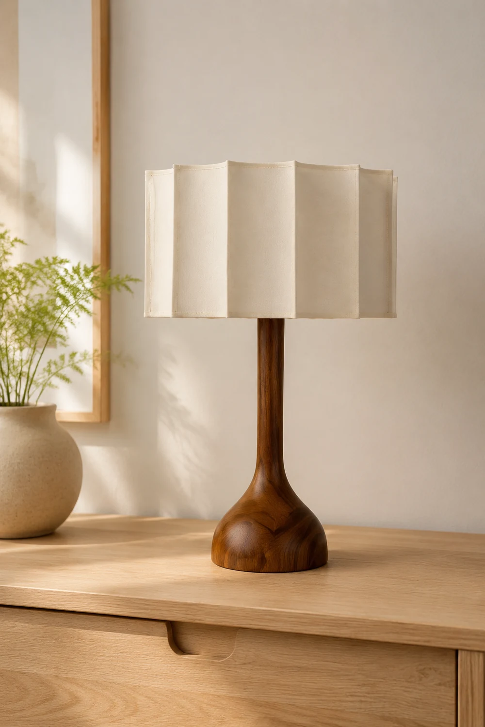 Wabi Sabi Designer Wood Table Lamp - Lumpaz