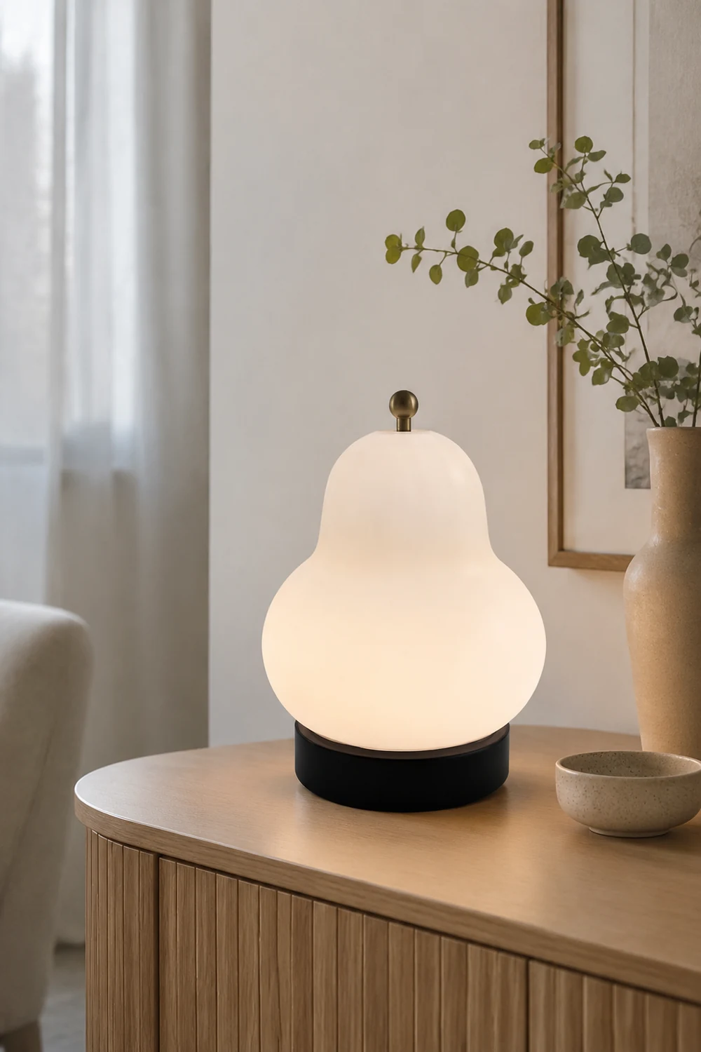 French Cream Pear Touch Portable Table Light - Lumpaz