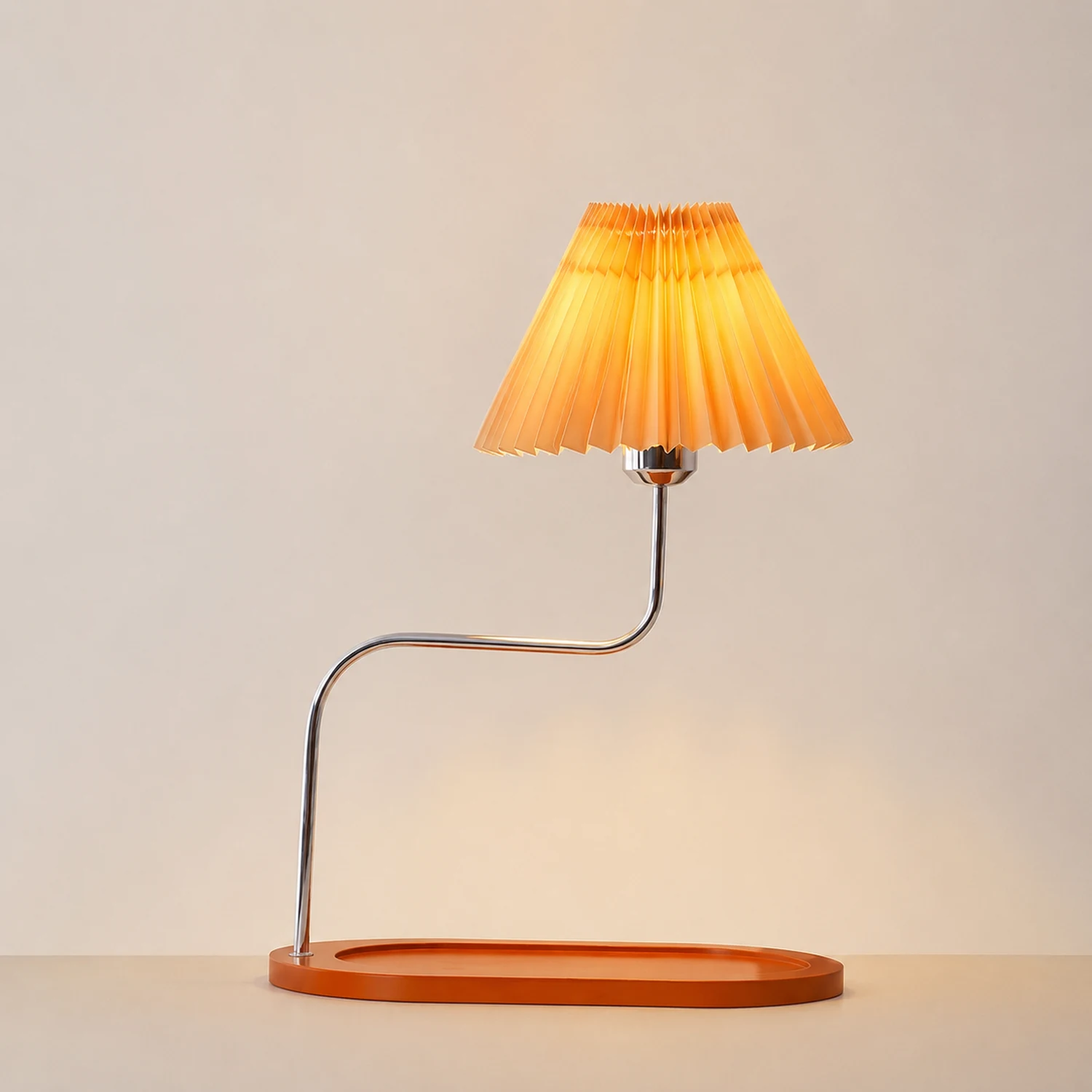 Solid Wood Retro Style Umbrella Shaped Table Lamp - Lumpaz